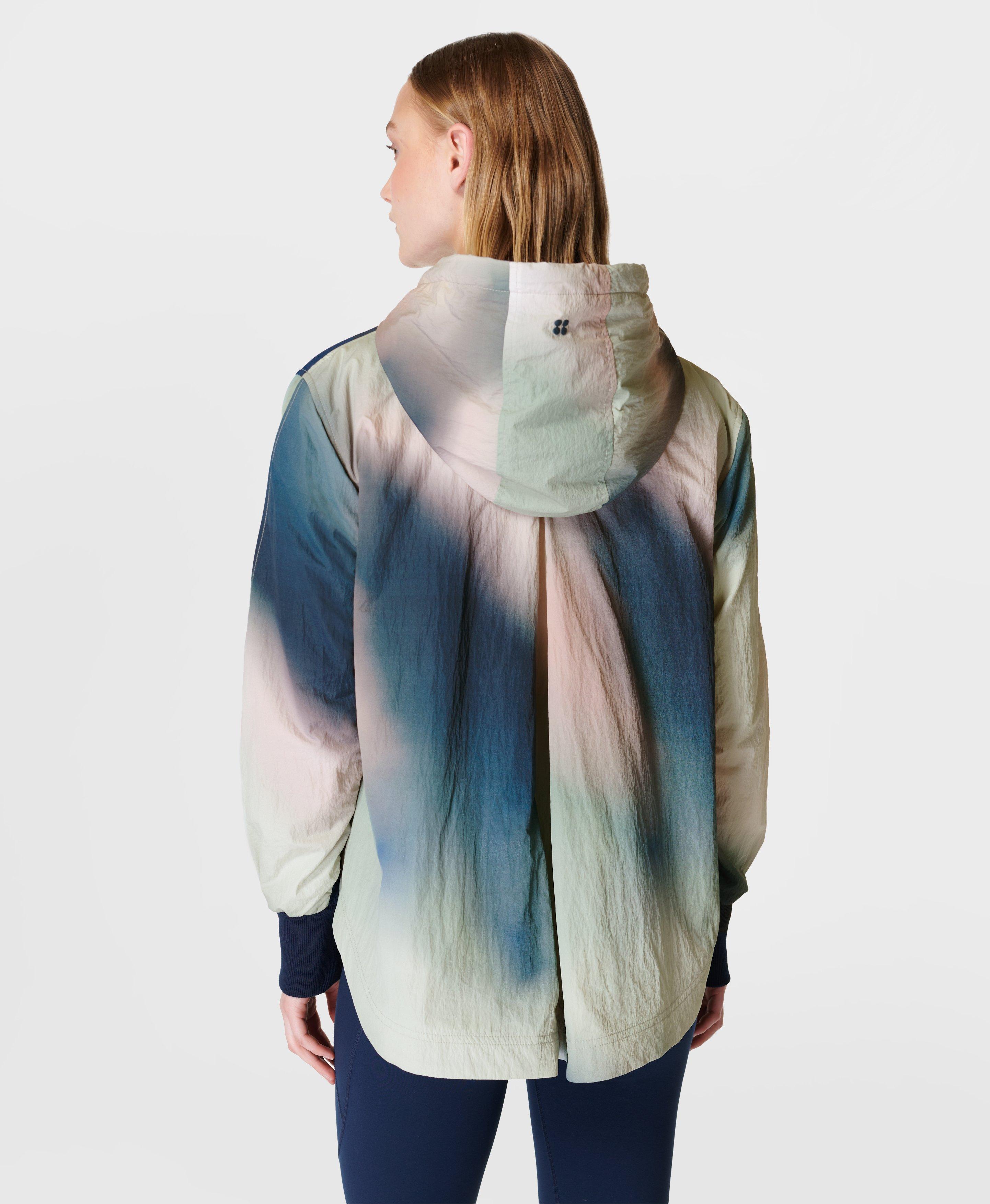 Riley Zip Up- greengradienthazeprint | Women's Sweaters + Hoodies