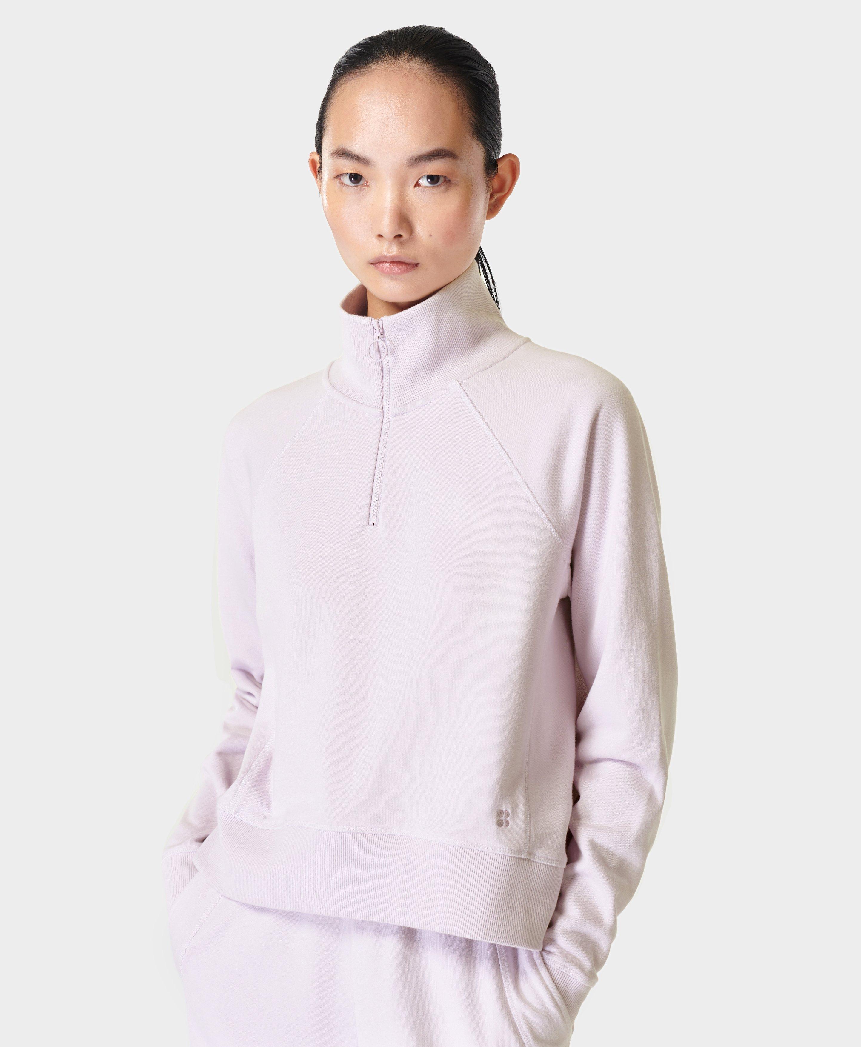 Revive Rib Half Zip Pullover- mistflowerpurple | Women's Jumpers,  Sweatshirts u0026 Hoodies | www.sweatybetty.com