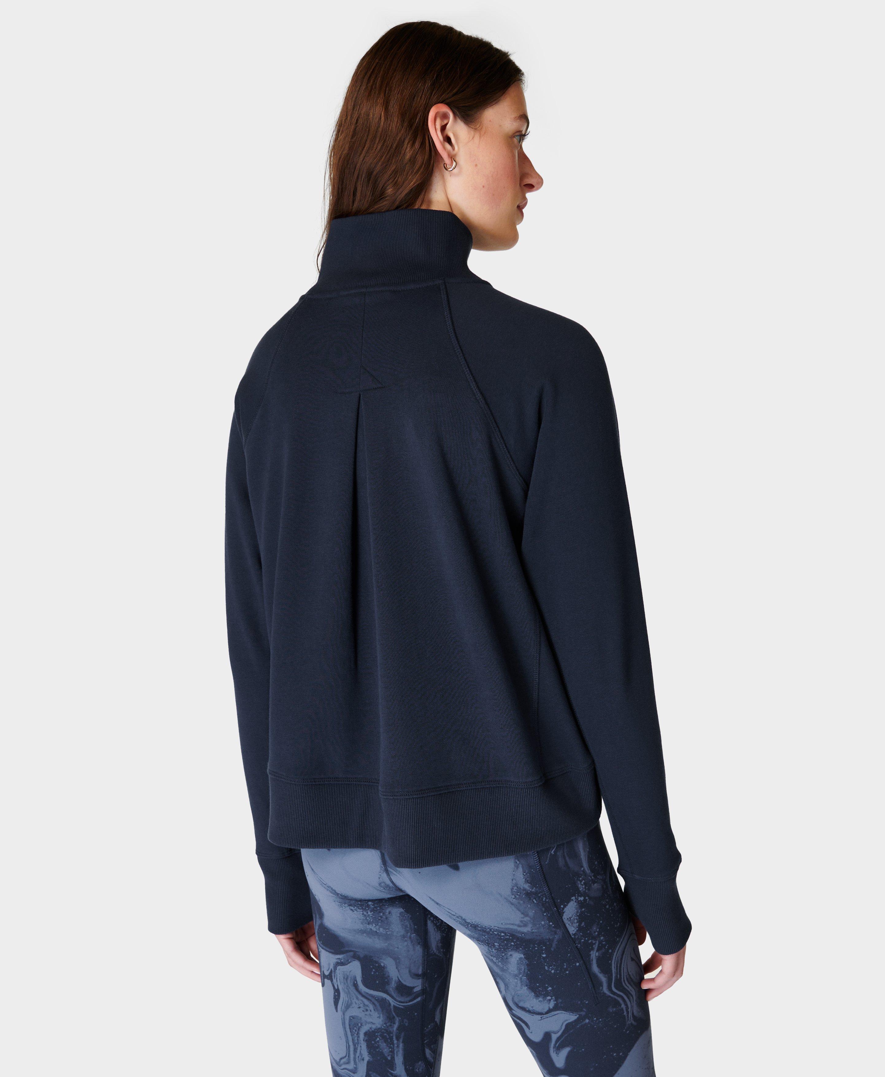 Navy half zip sweatshirt hot sale