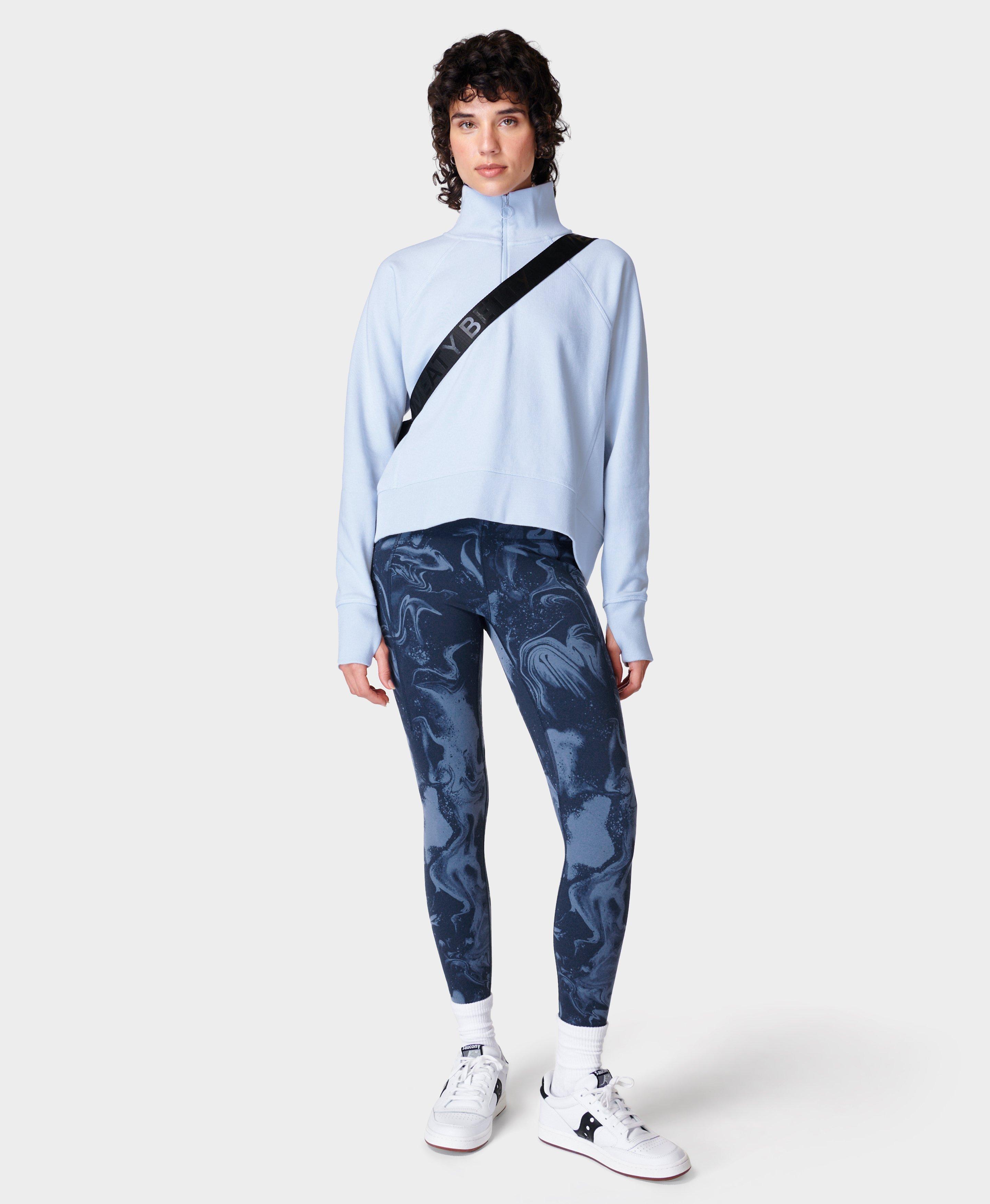 Revive Rib Half Zip Pullover - Salt Blue | Women's Sweaters +