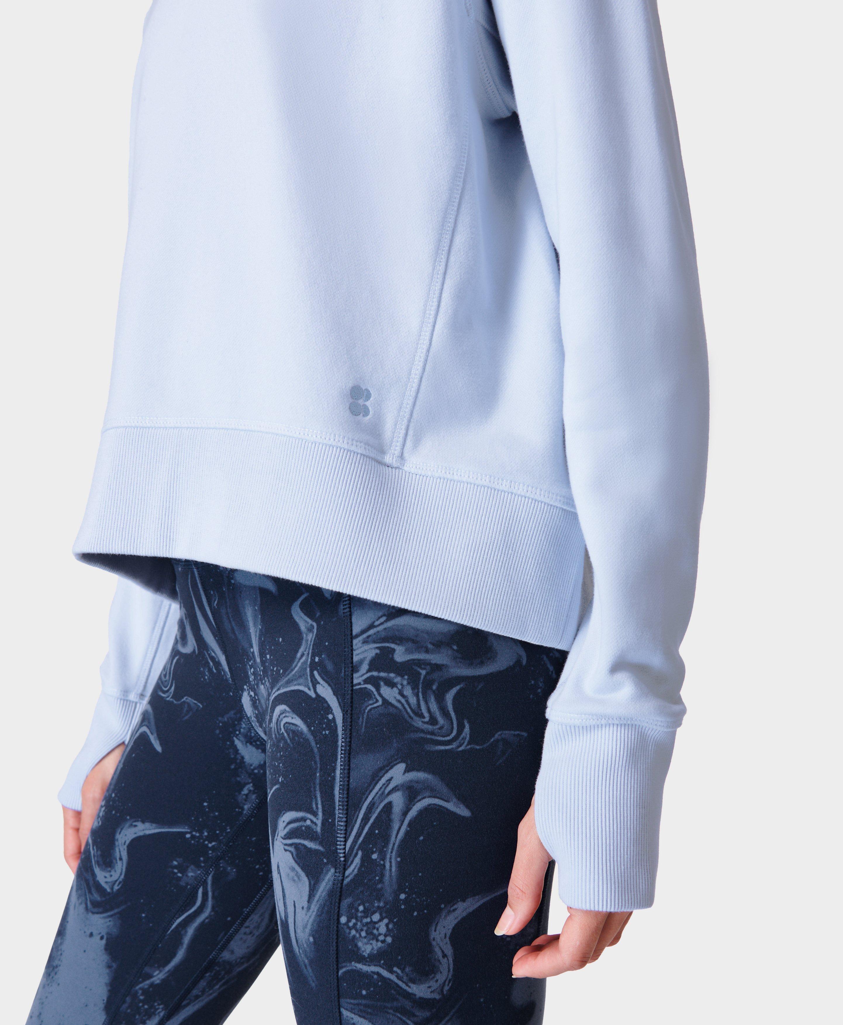 Revive Rib Half Zip Pullover - Salt Blue | Women's Sweaters +