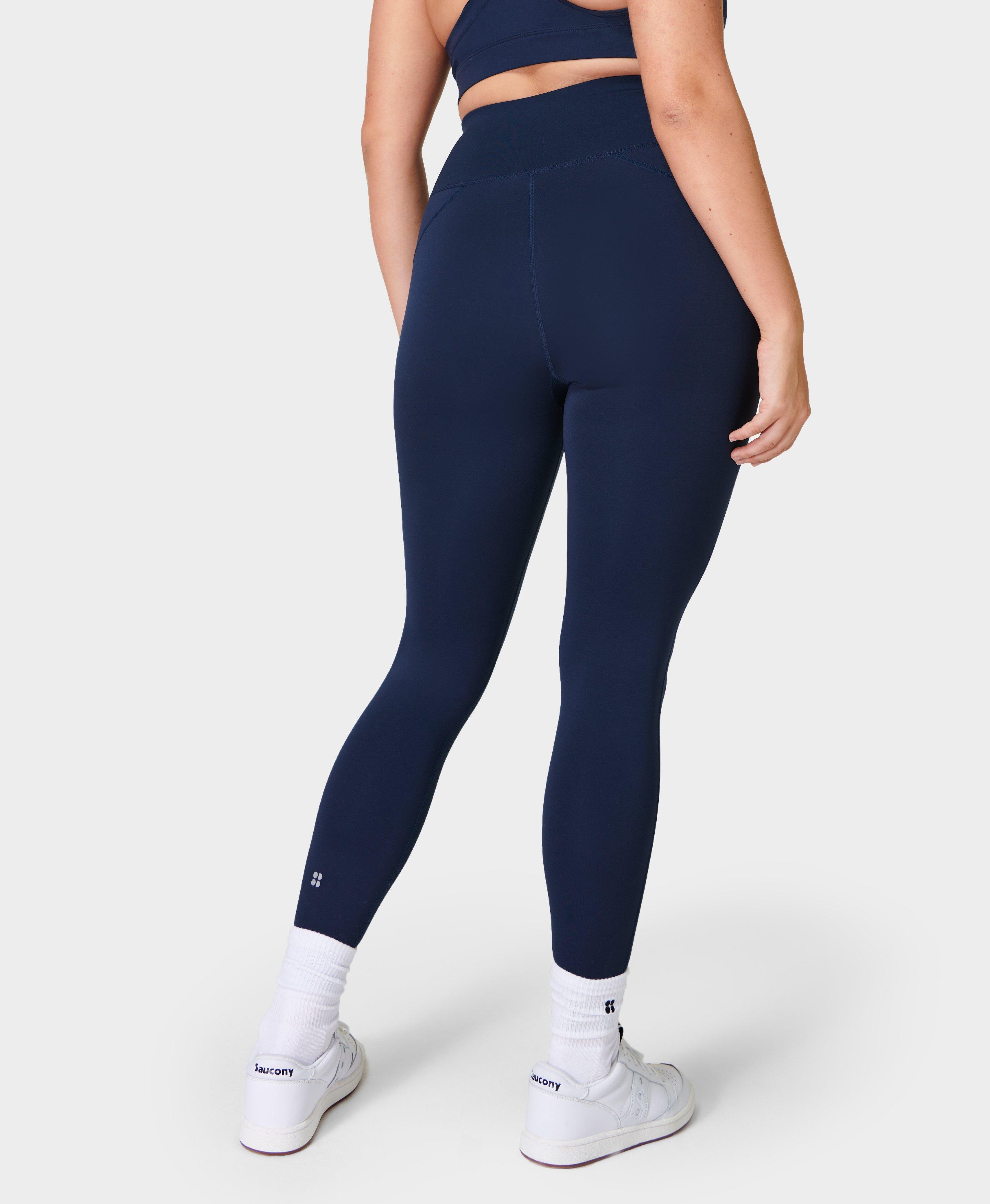 Womens Plus Size Stretch Leggings Full-Length Ultra Soft Tights Pants(Navy  Blue,XL)