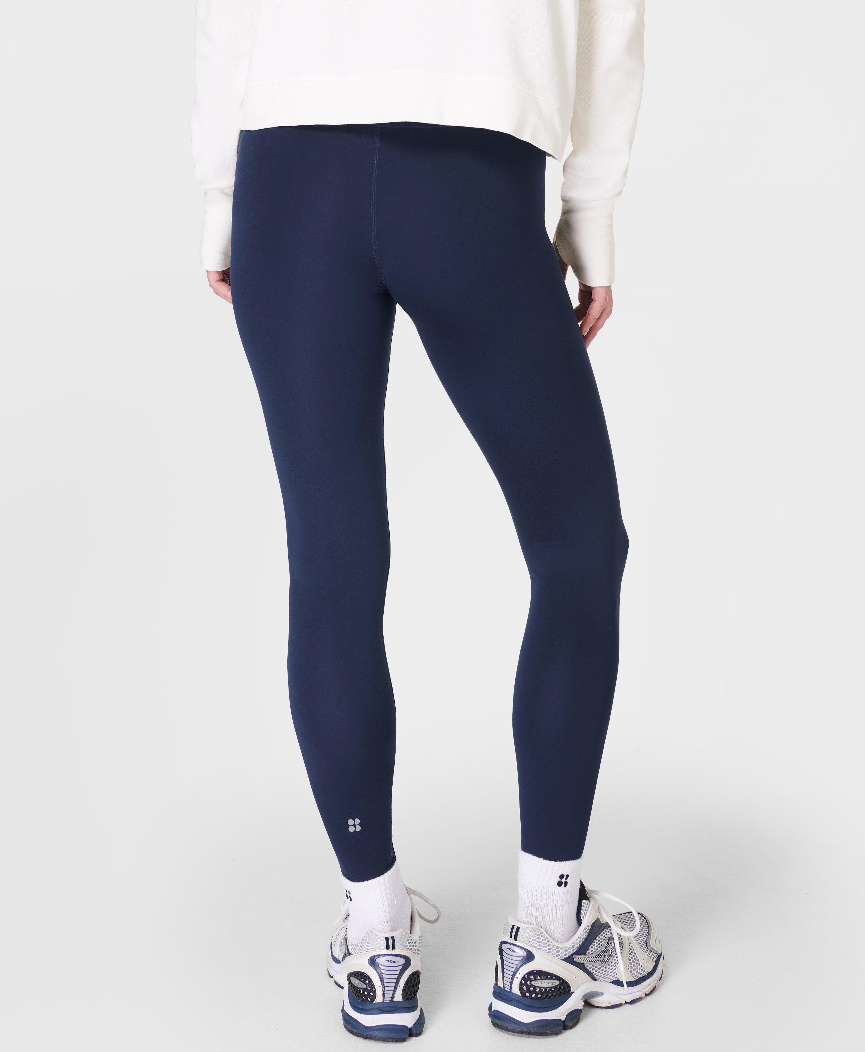 Womens Plus Size Stretch Leggings Full-Length Ultra Soft Tights Pants(Navy  Blue,XL)