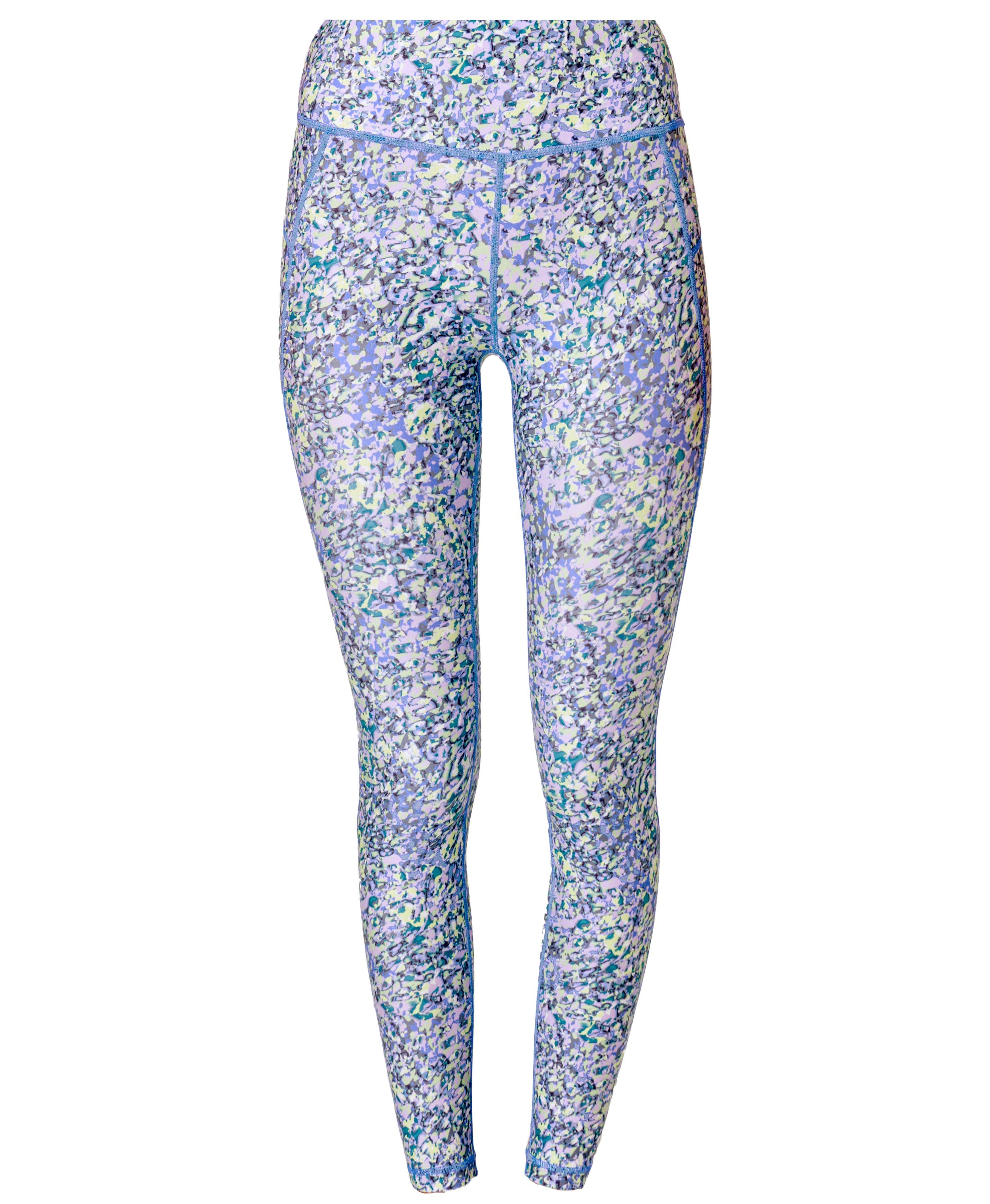 All Day Leggings - Purple Vintage Wave Print, Women's Leggings