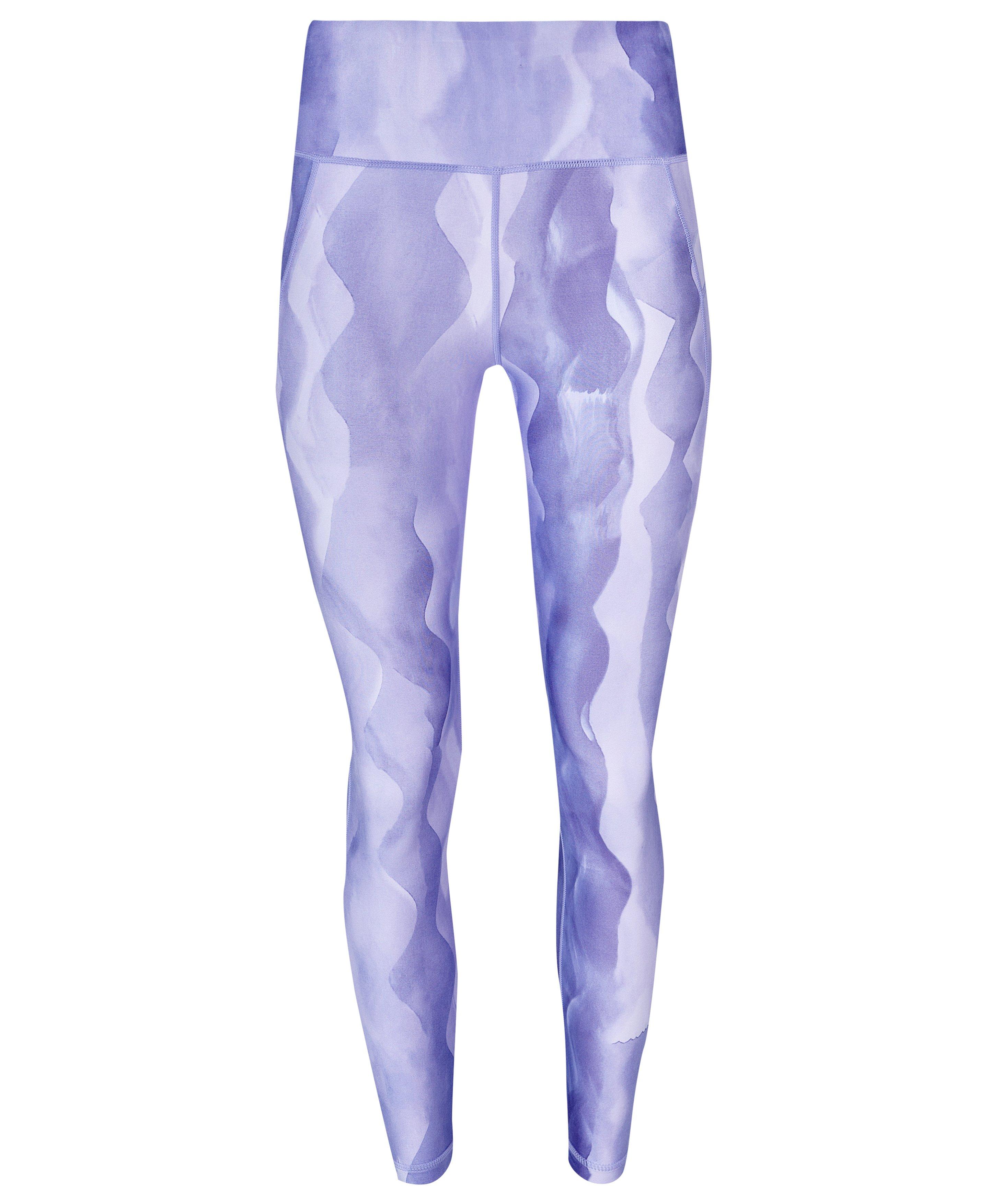 All Day 7/8 Leggings - Purple Vintage Wave Print