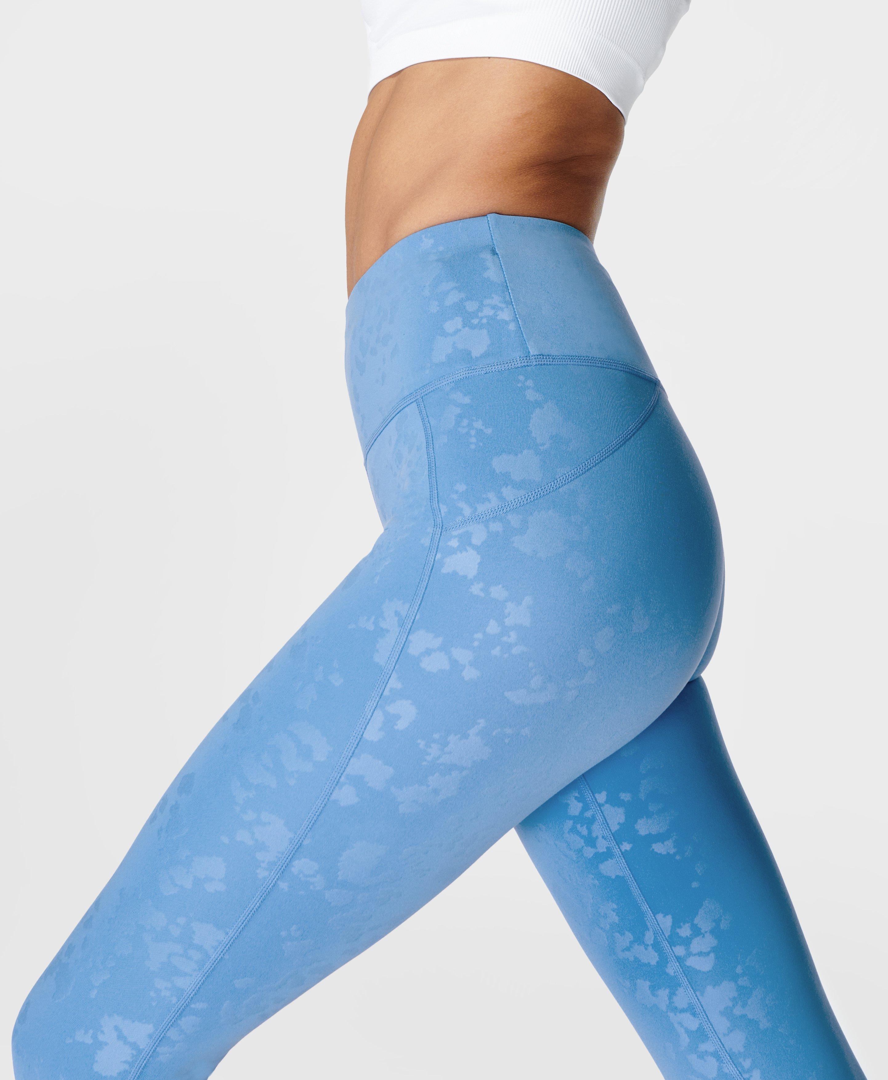 All Day 7/8 Embossed Leggings - Blue Sea Foam Emboss Print, Women's  Leggings