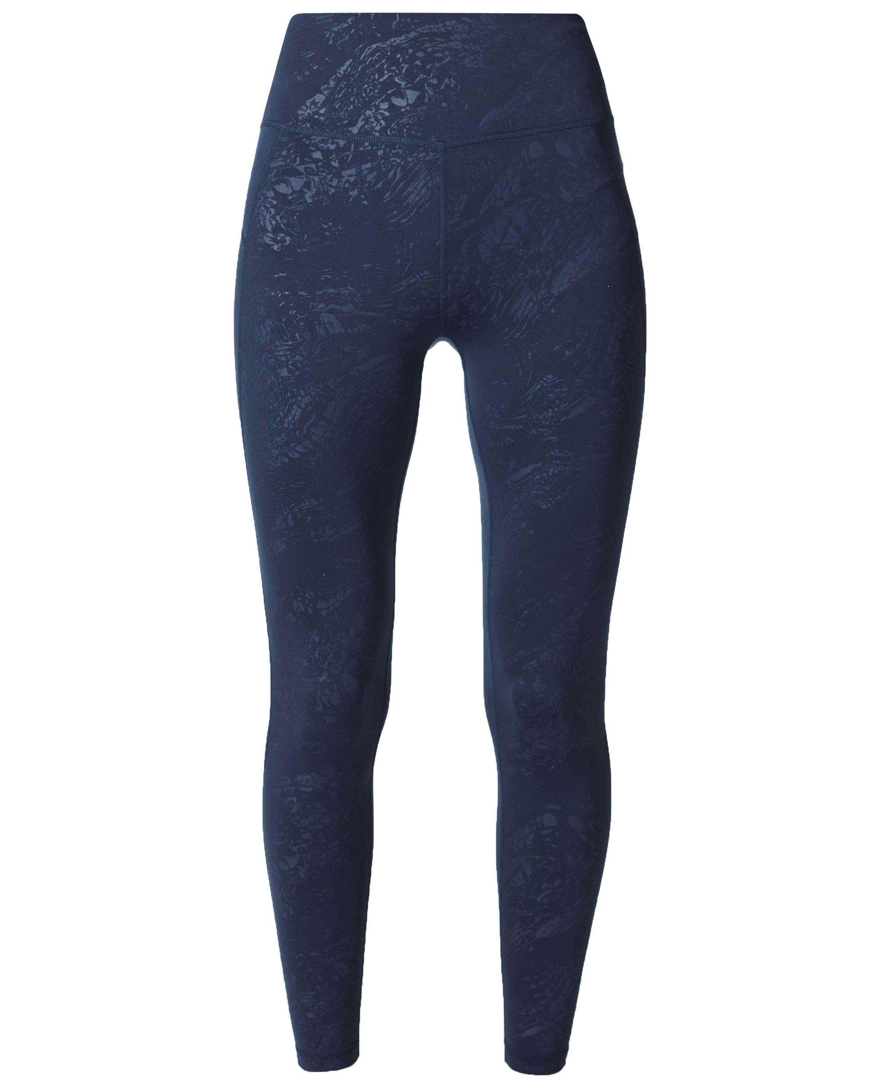 TOIVOTUKSIA Navy Blue Solid Activewear Brand Leggings Women