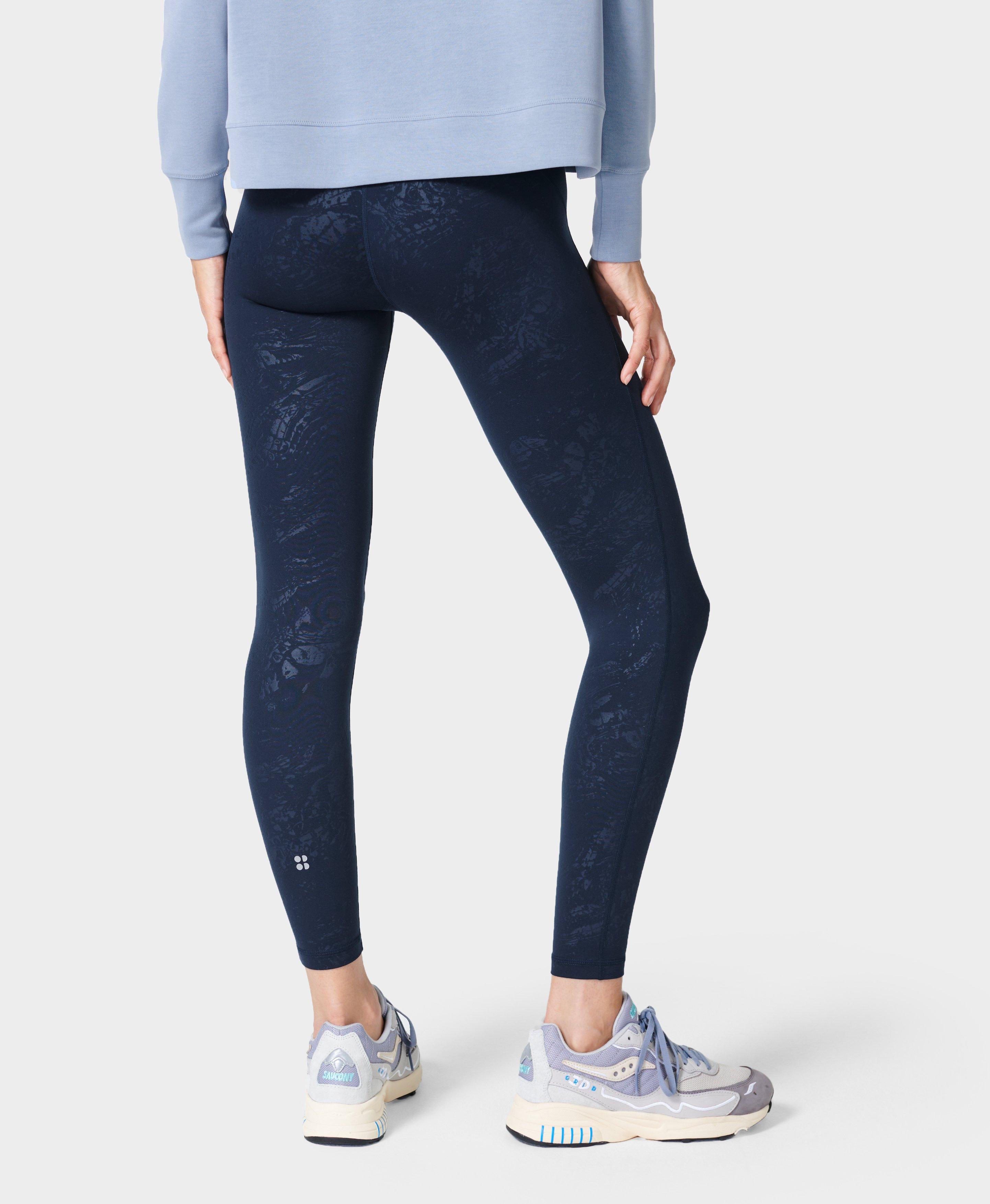 All Day 7/8 Embossed Leggings - Blue Sea Foam Emboss Print, Women's  Leggings