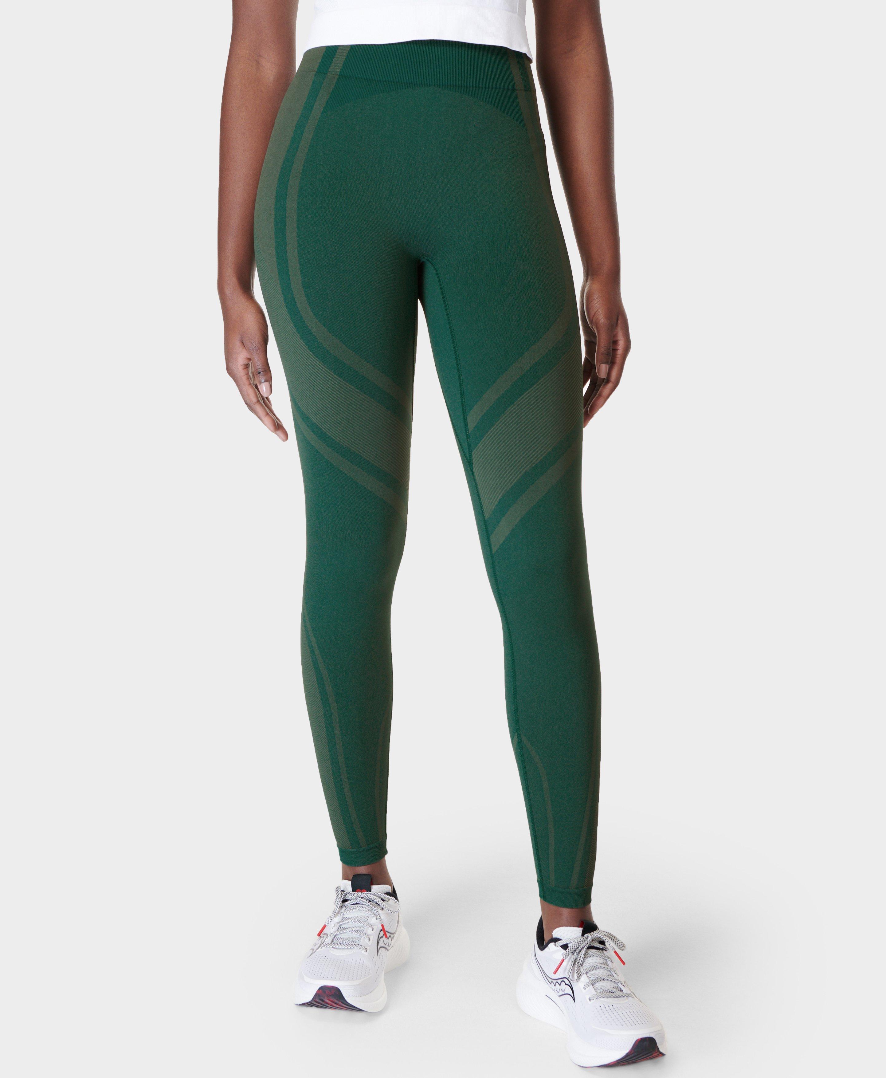 Silhouette Sculpt Seamless Gym Leggings - Retro Green