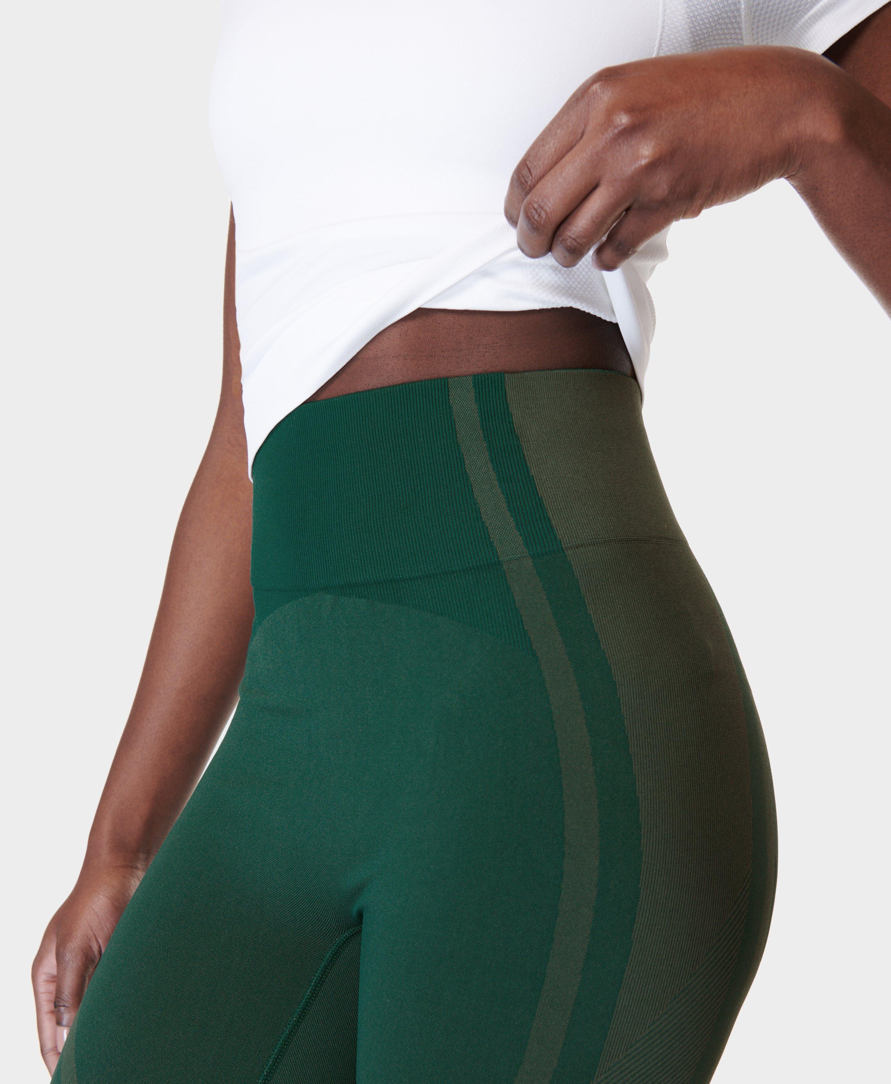 Silhouette Sculpt Seamless Gym Leggings - Retro Green