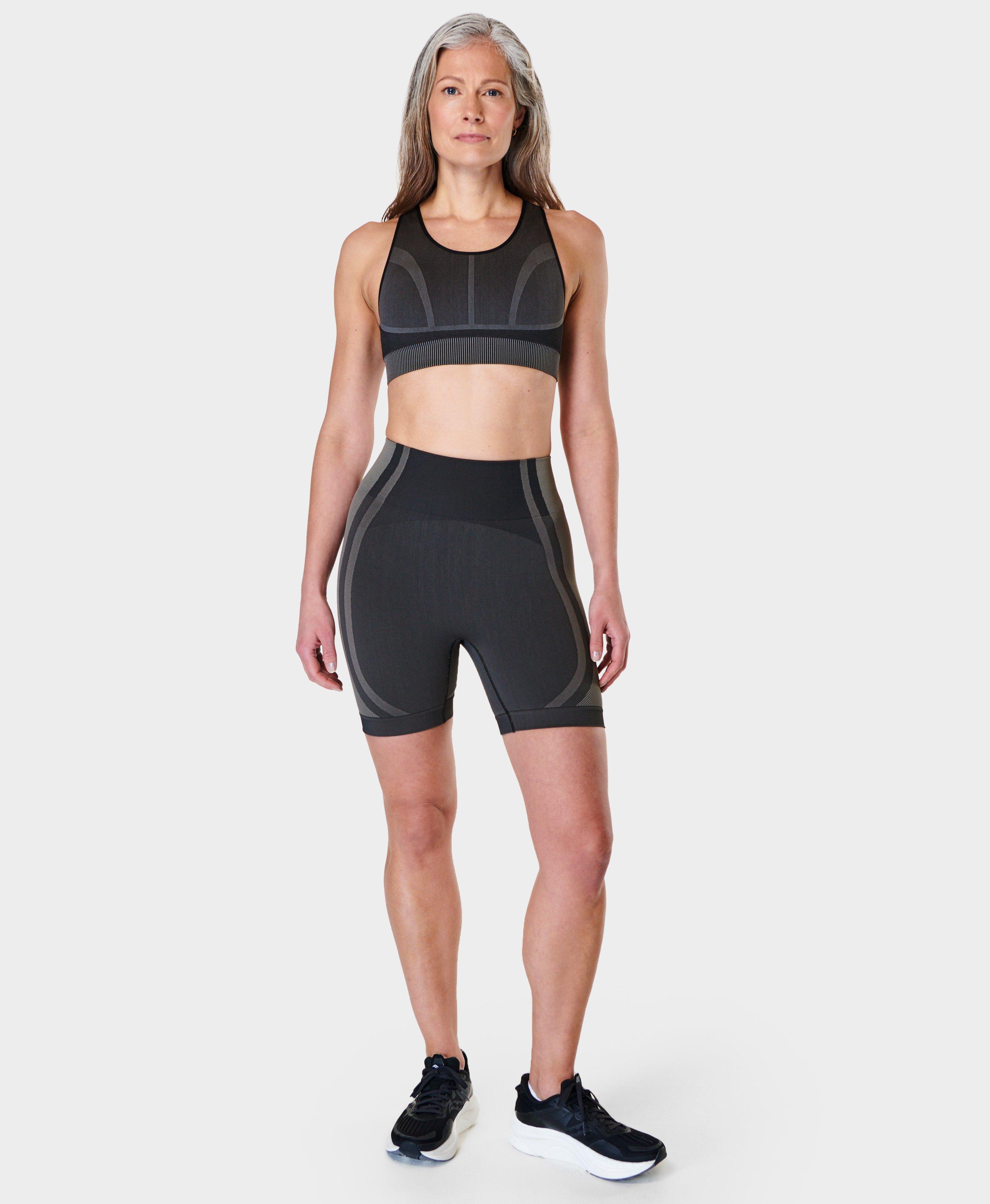 Silhouette Sculpt Seamless Workout Shorts - Black