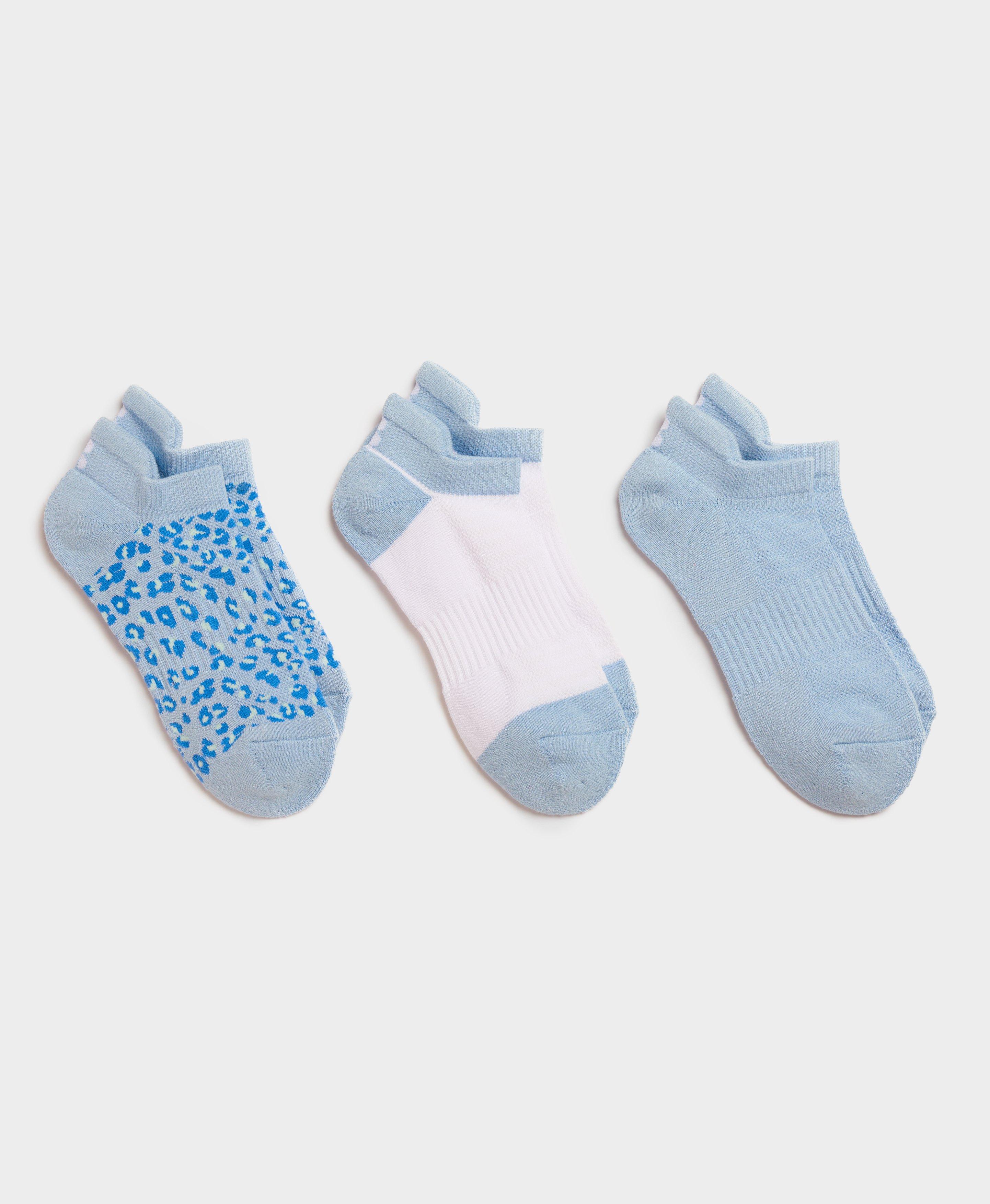 Workout Trainer Socks 3 Pack , Breeze Blue | Sweaty Betty