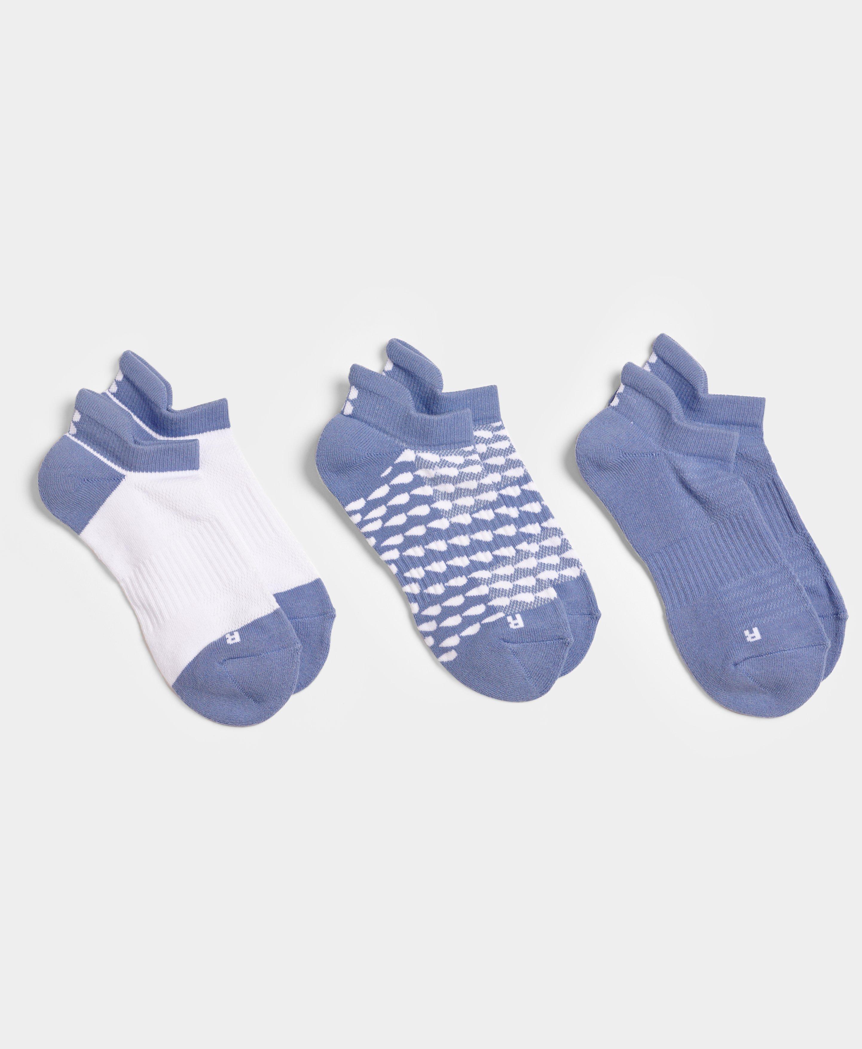 Workout Trainer Socks 3 Pack - Fluid Blue | Women's Sports Socks ...