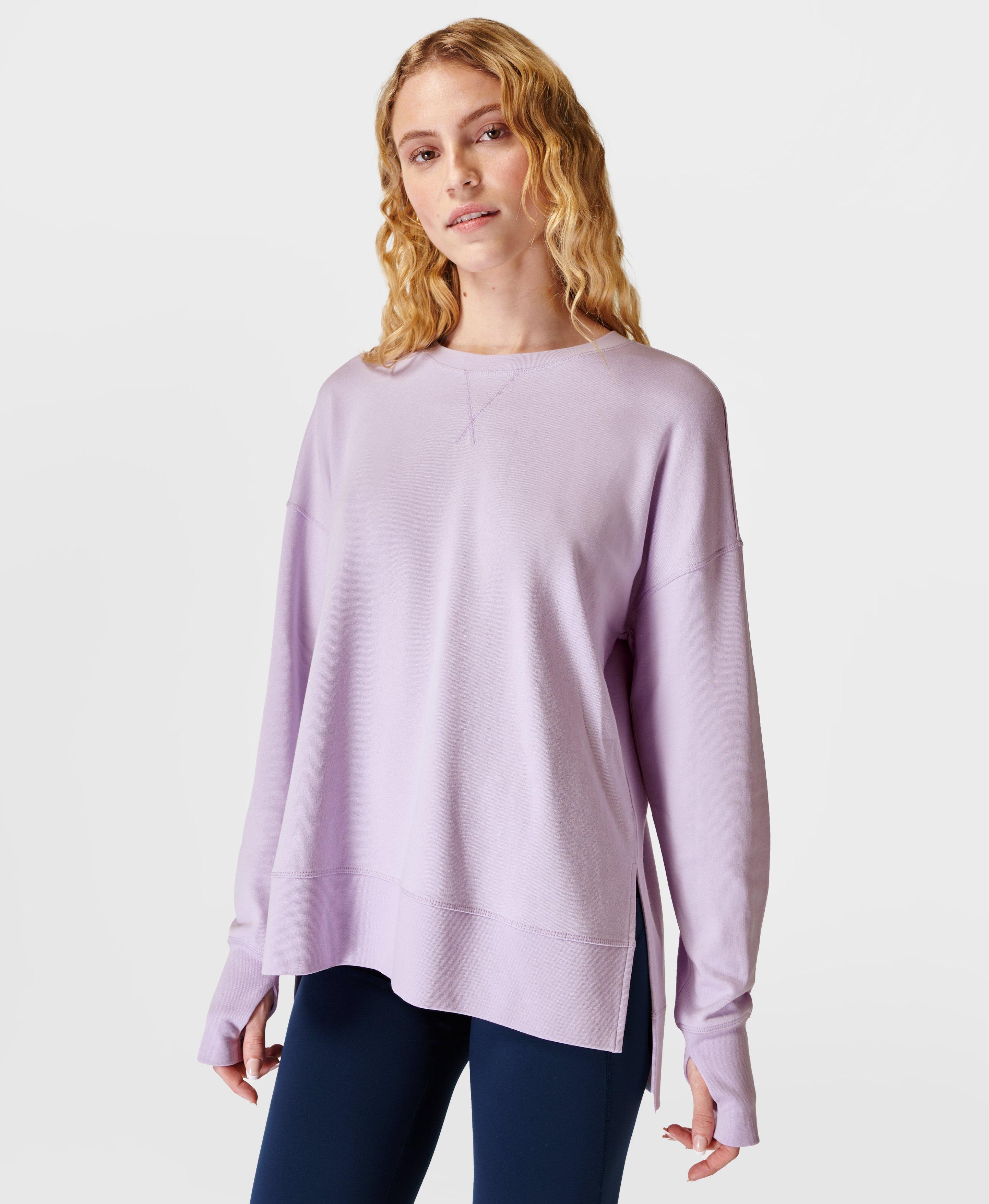 After Class Longline Sweatshirt- lavenderpurple | Women's Jumpers,  Sweatshirts u0026 Hoodies | www.sweatybetty.com