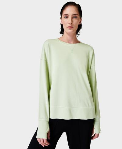 After Class Longline Sweatshirt, Lucent Green | Sweaty Betty