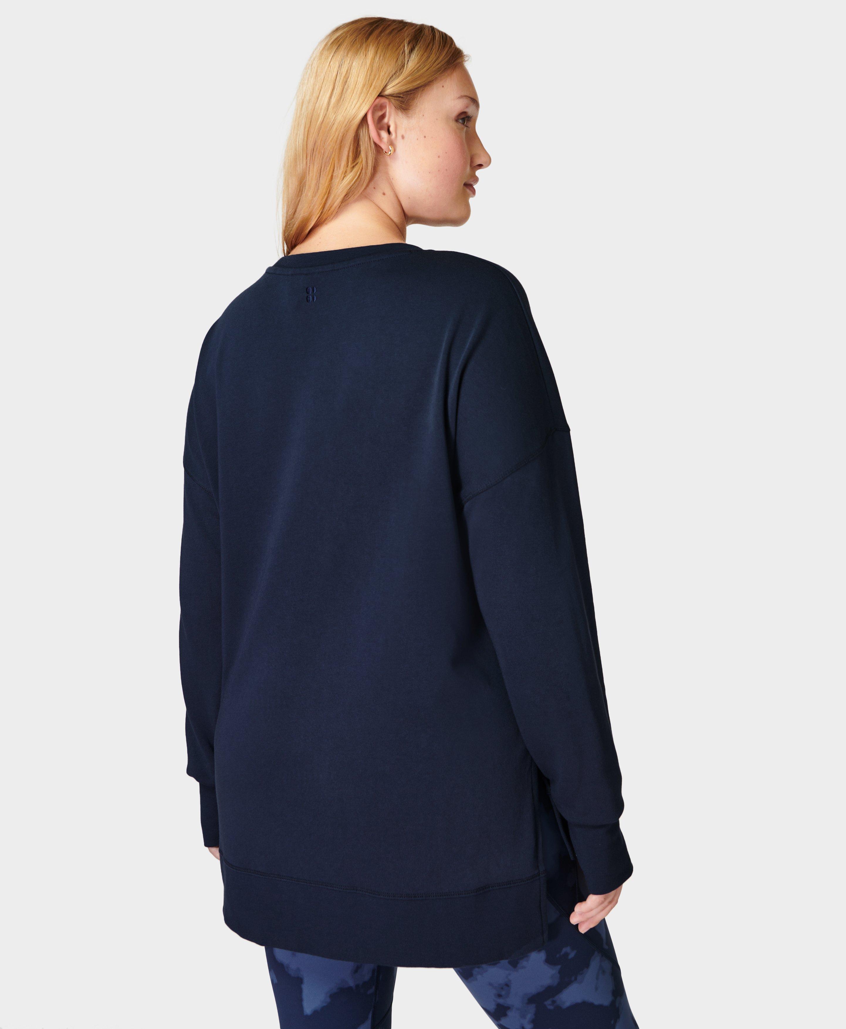 After Class Longline Sweatshirt- navyblue | Women's Jumpers