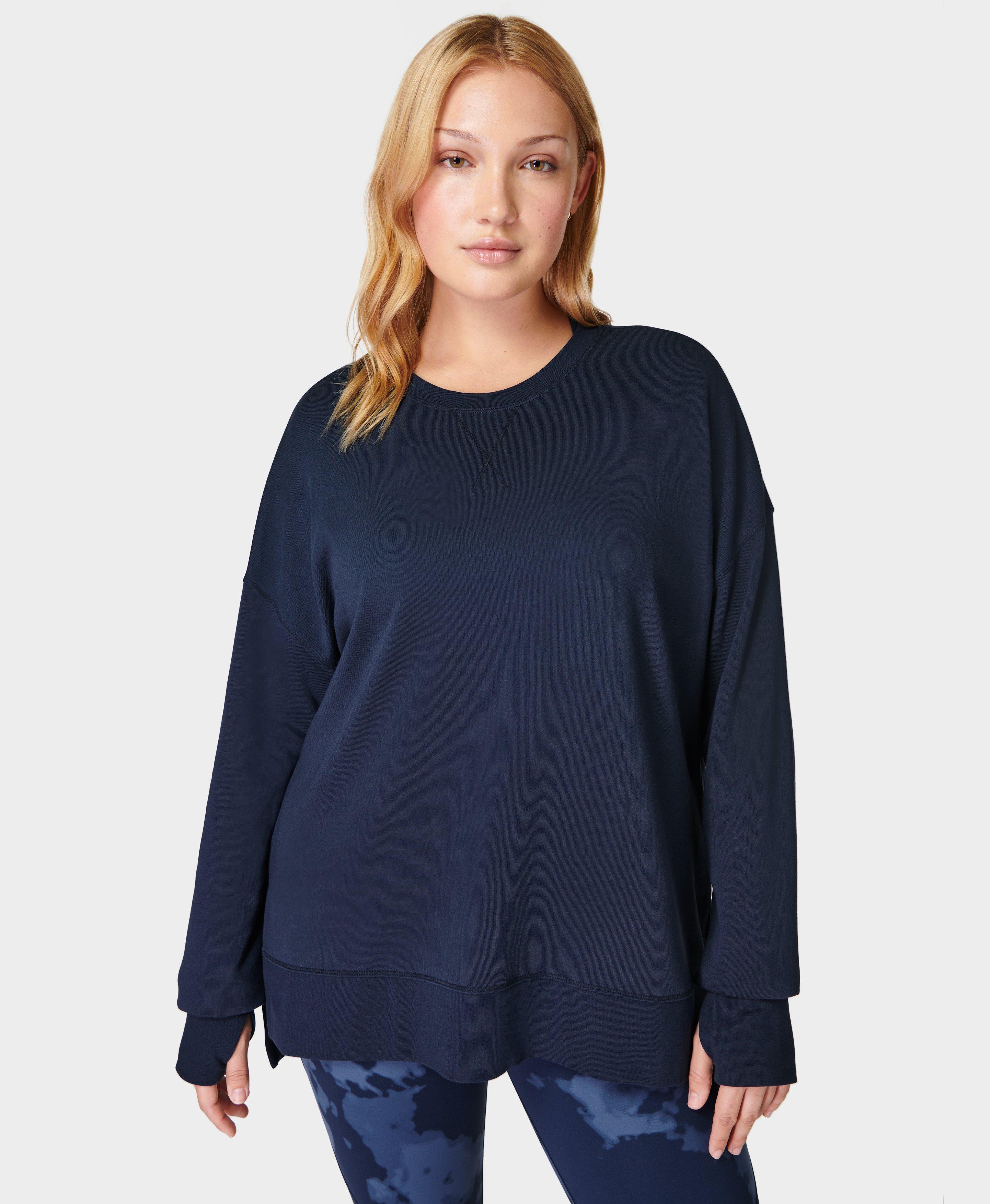 After Class Longline Sweatshirt Navy Blue Sweaty Betty