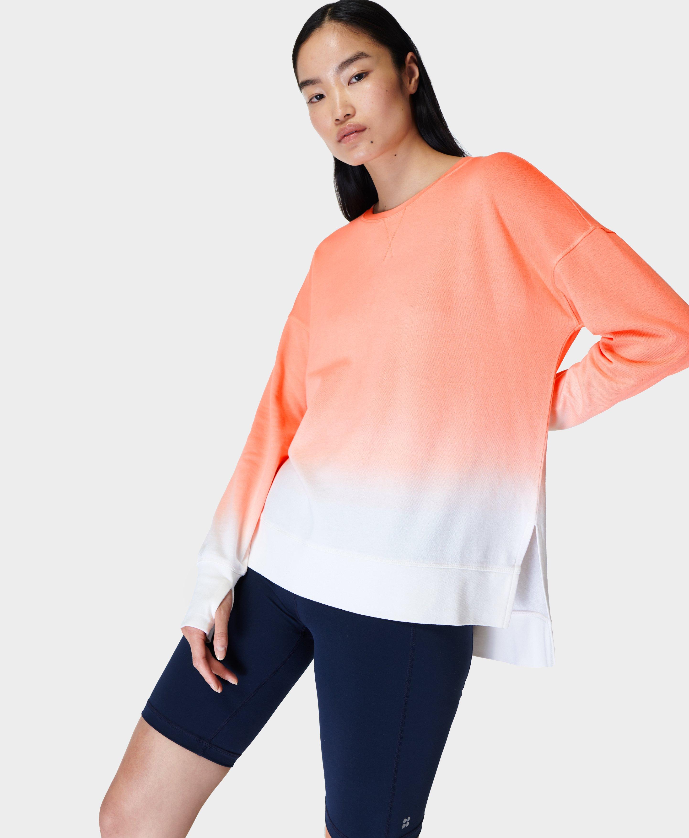 After Class Longline Sweatshirt- orangeombre | Women's Sweaters + Hoodies |  www.sweatybetty.com