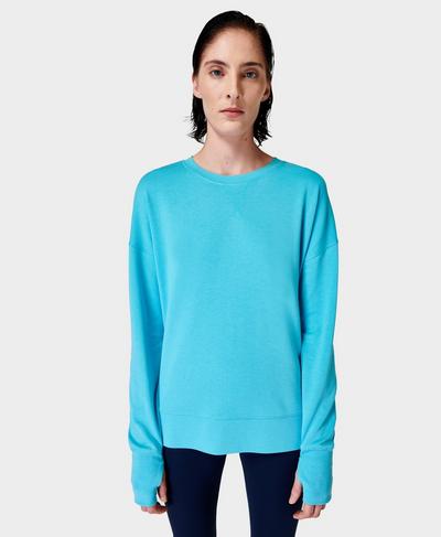 After Class Longline Sweatshirt, Pixel Blue | Sweaty Betty