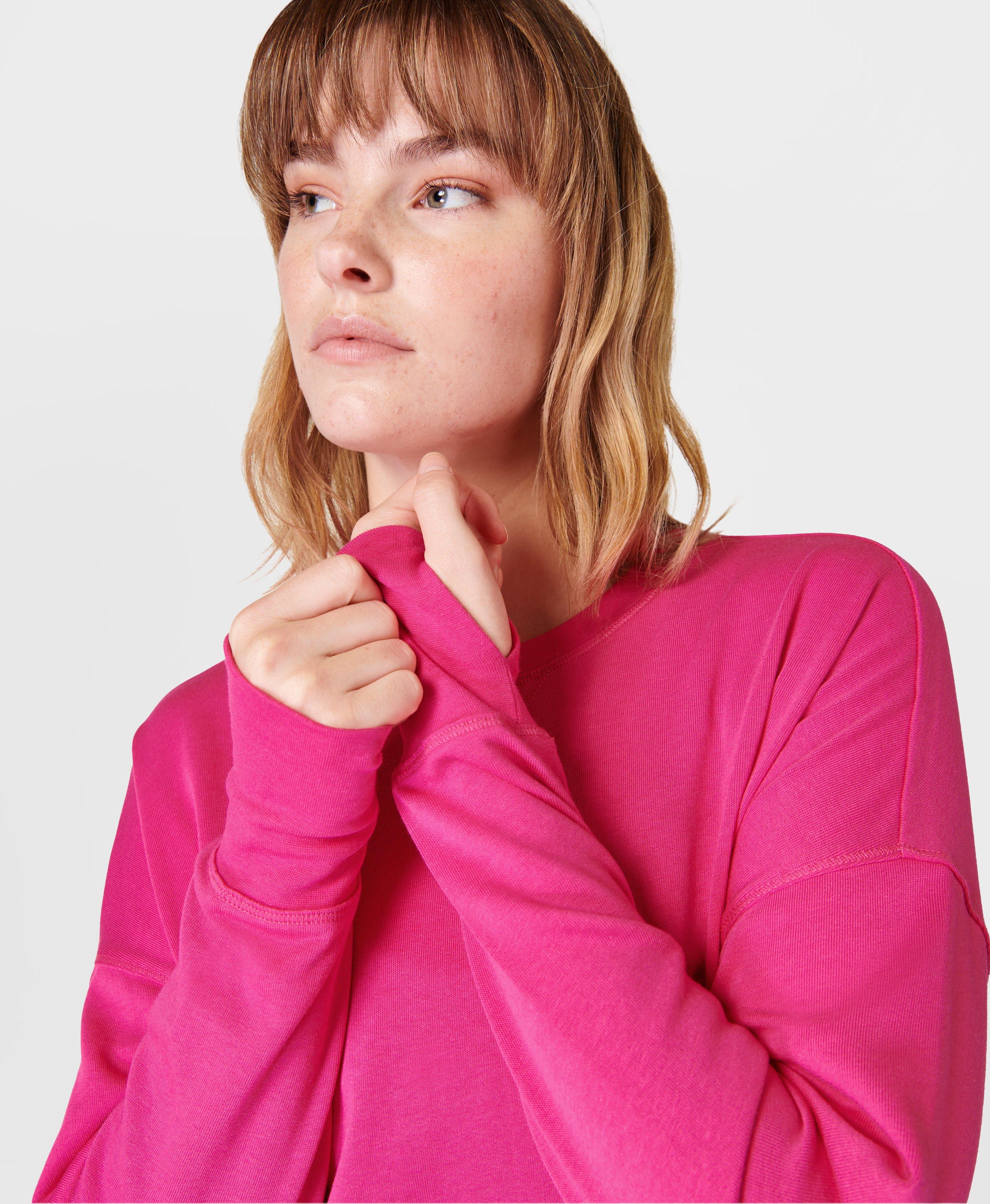 After Class Longline Sweatshirt - Punk Pink | Women's Jumpers ...