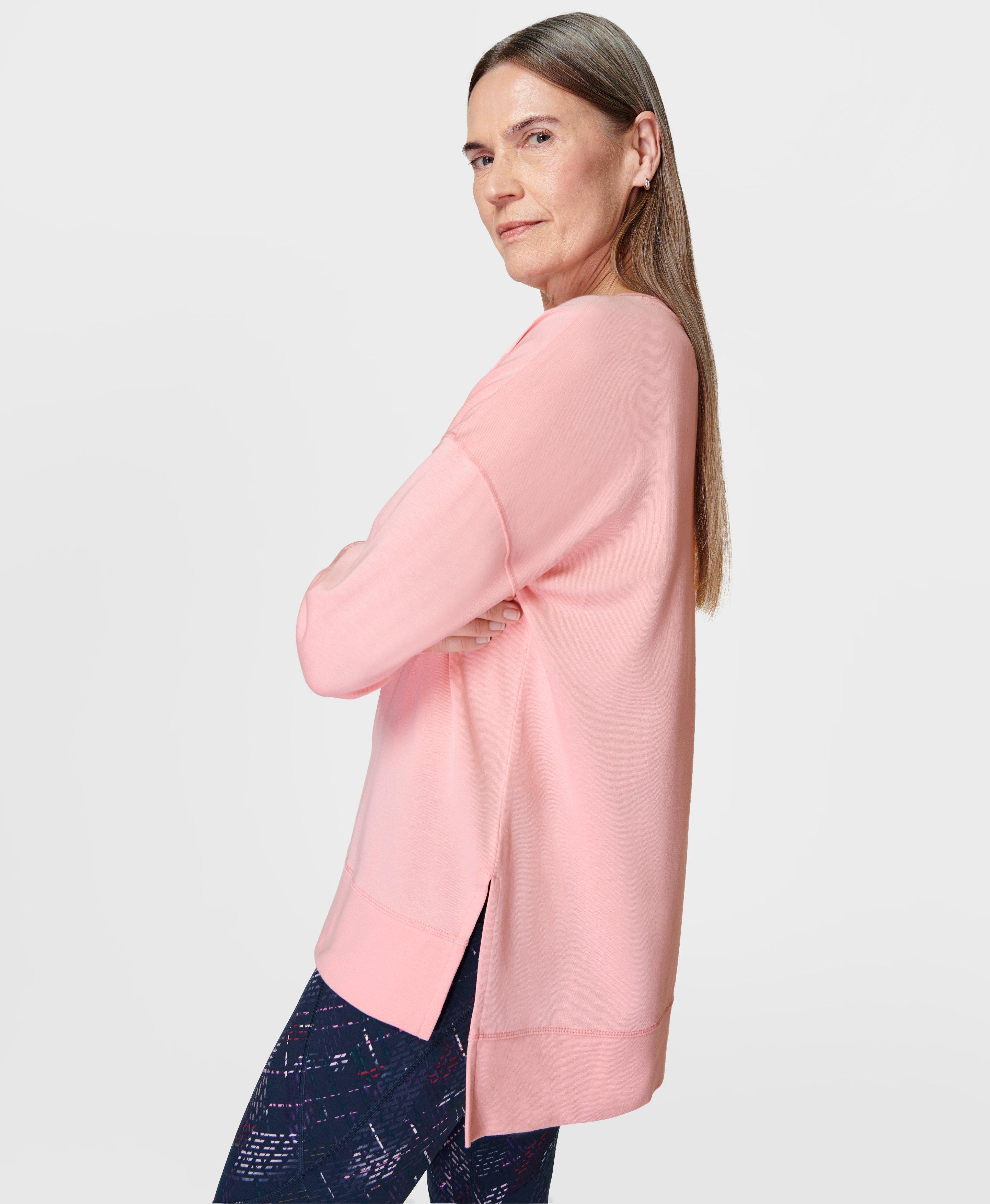 After Class Longline Sweatshirt - Soft Pink, Women's Jumpers, Sweatshirts  & Hoodies