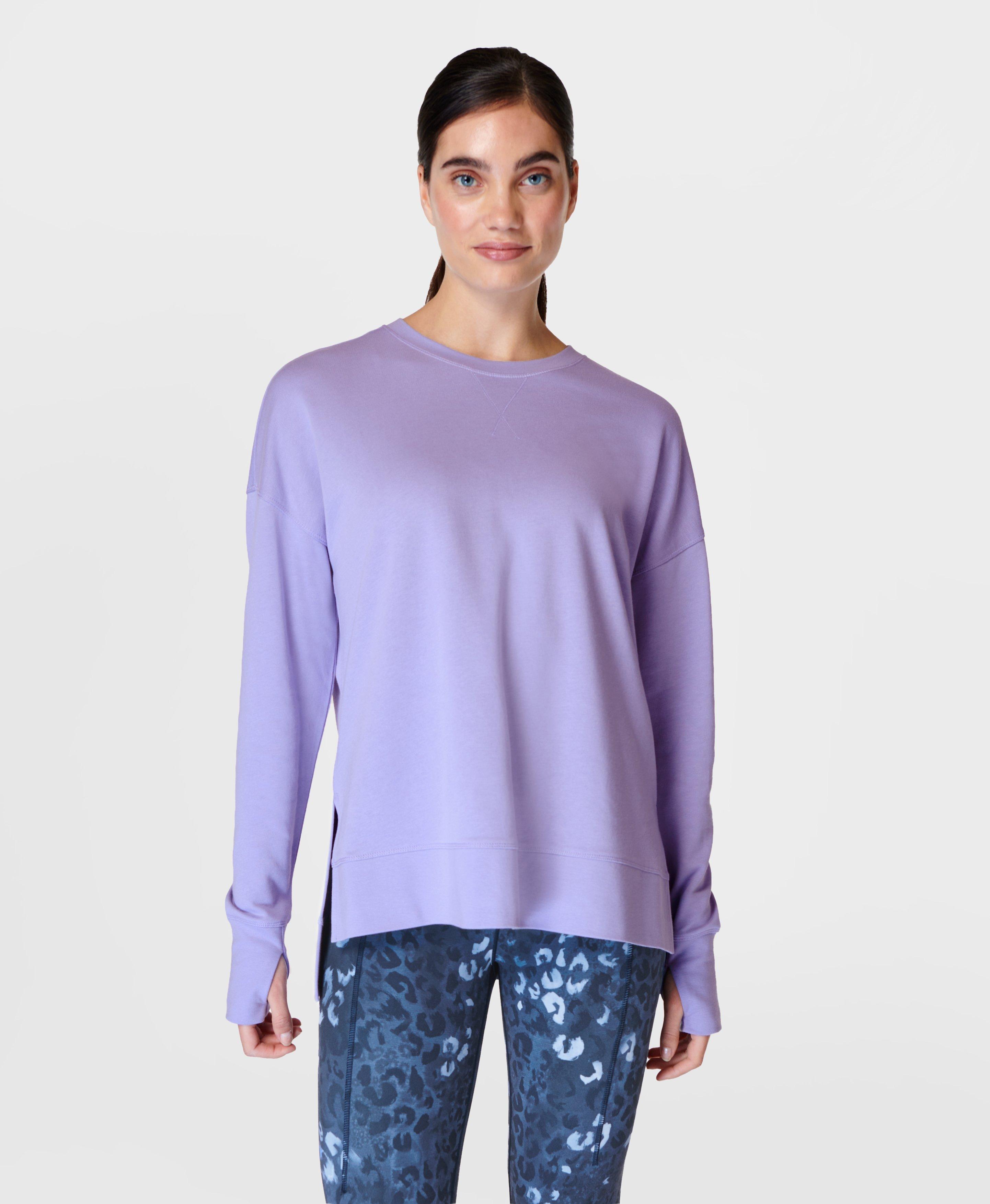 After Class Longline Sweatshirt - Virtual Violet Purple