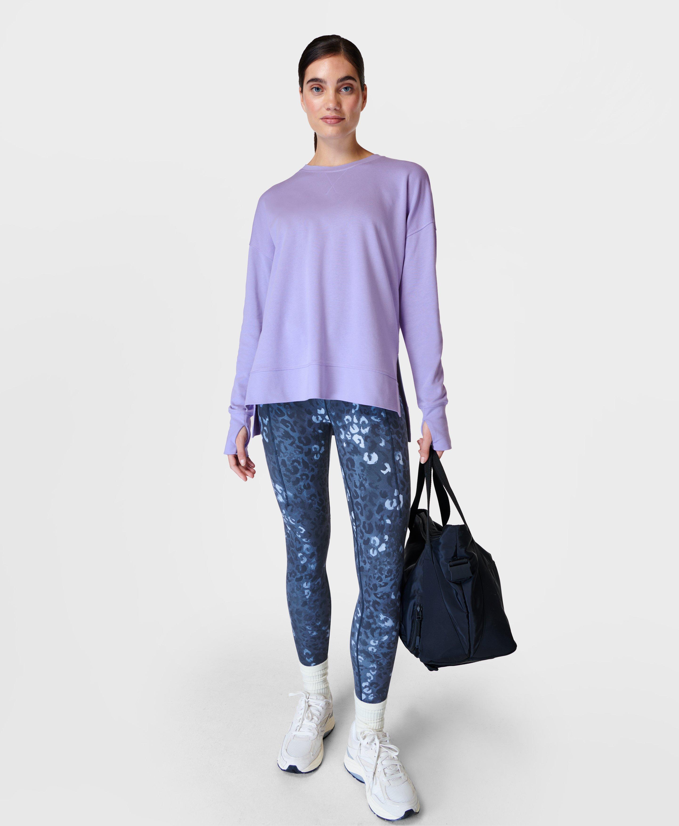 After Class Longline Sweatshirt - Virtual Violet Purple