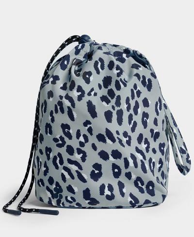 Multi Purpose Bag, Blue Mini Cheetah Print | Sweaty Betty