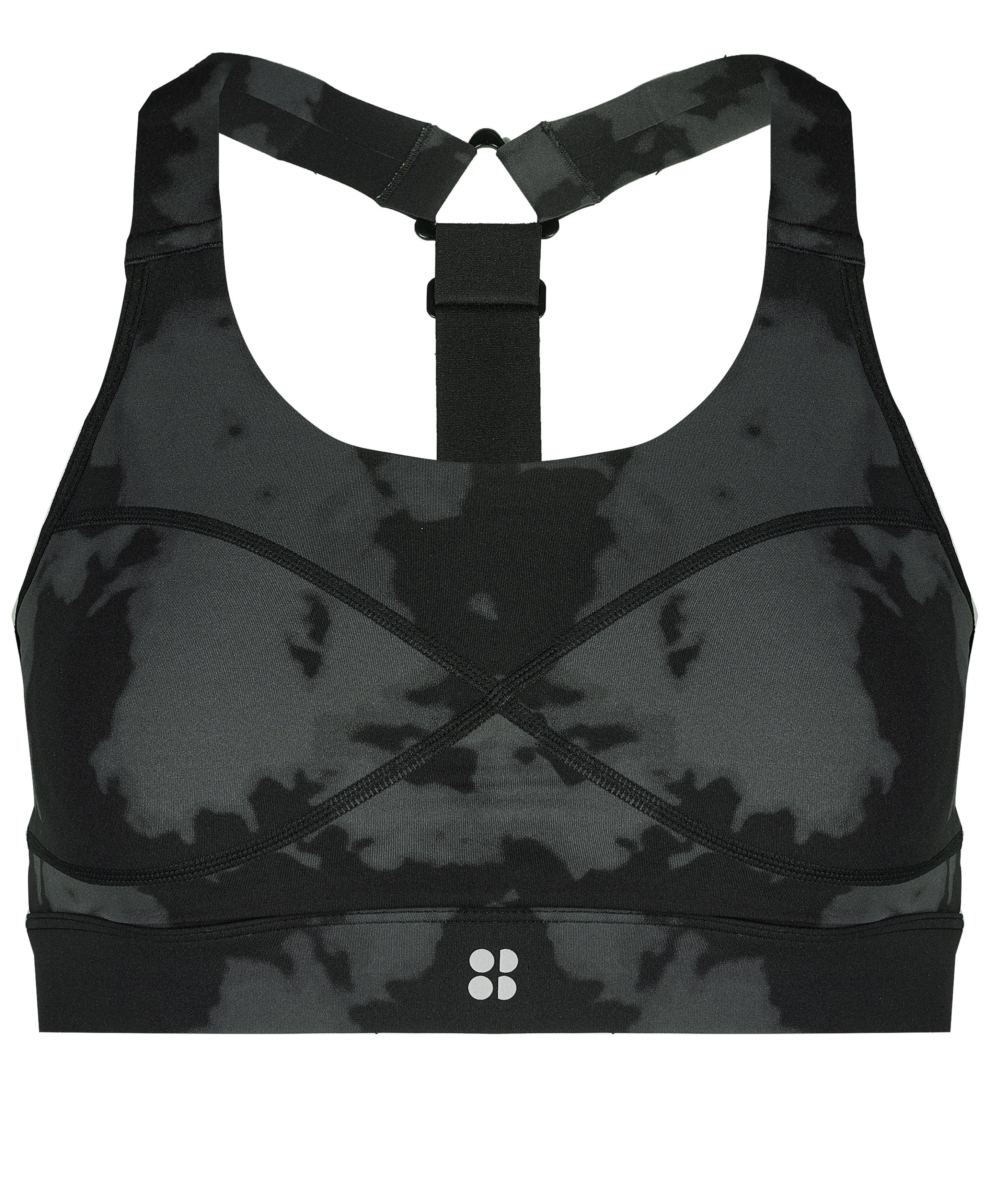 Power Medium Support Sports Bra - Black Fade Print, Women's Sports Bras