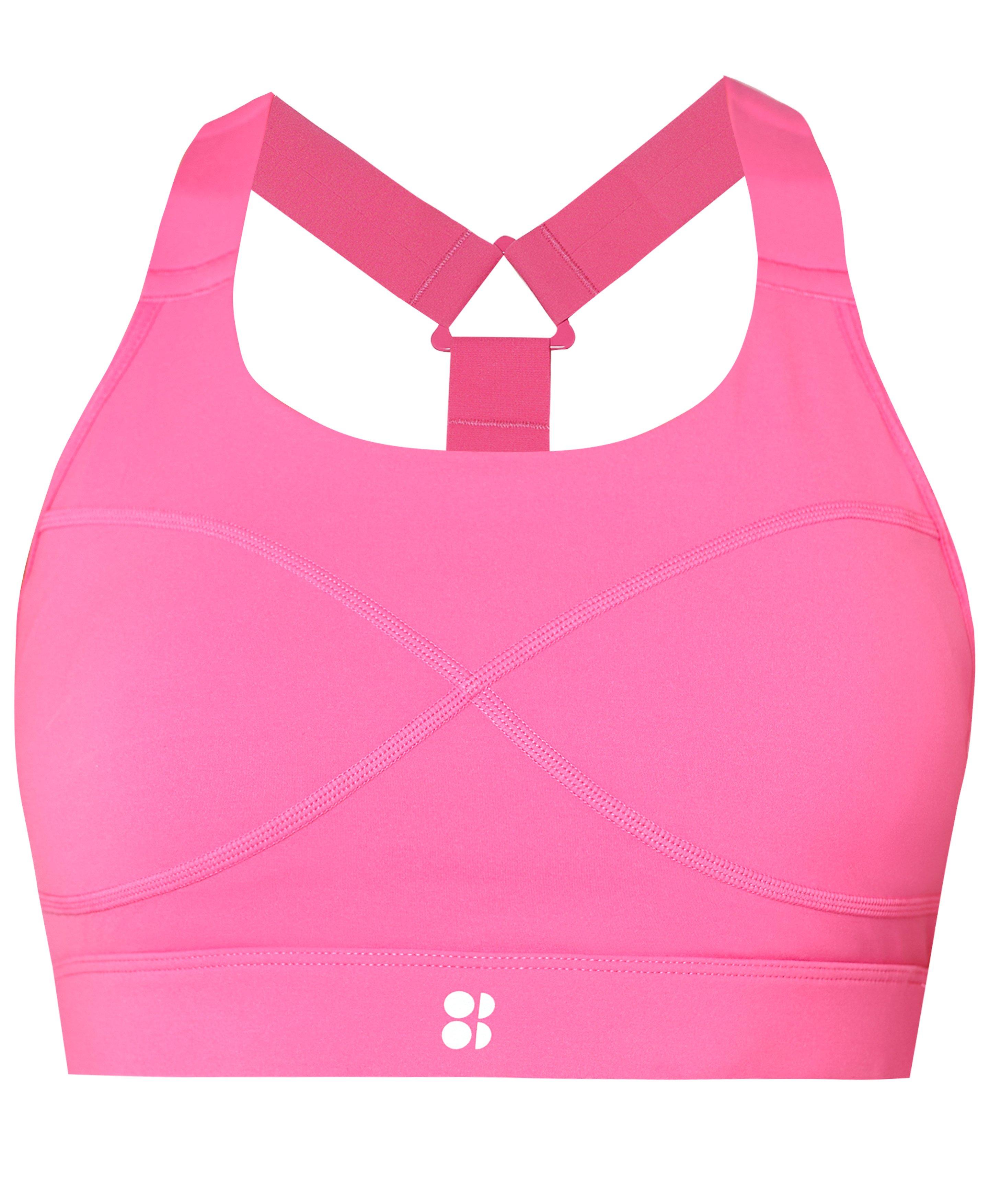 NWT Layer 8 Performance Girls Pink Strappy Sports Bra Size M (10) Athletic  NEW