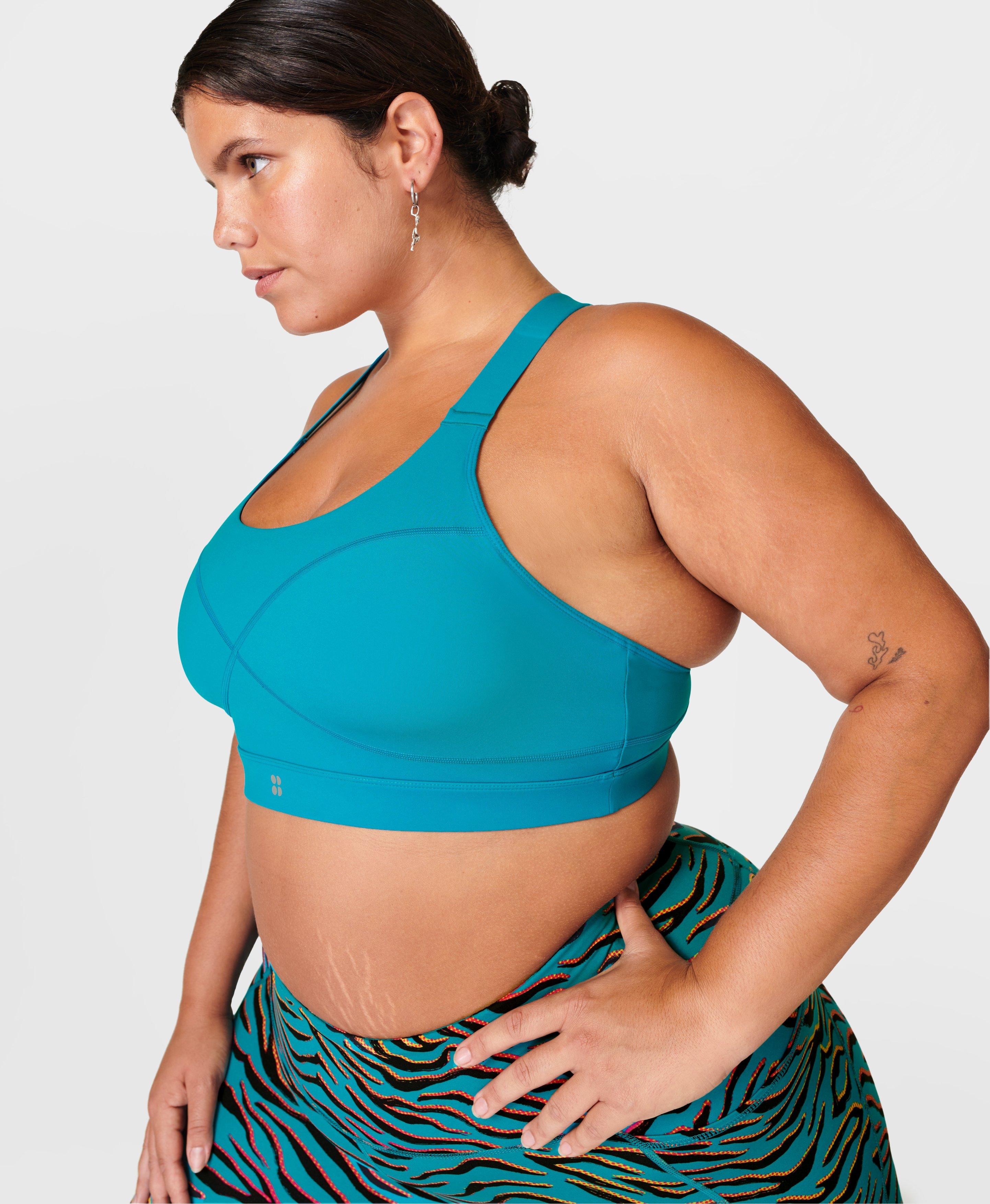 Blue Plus Size Sports Bras