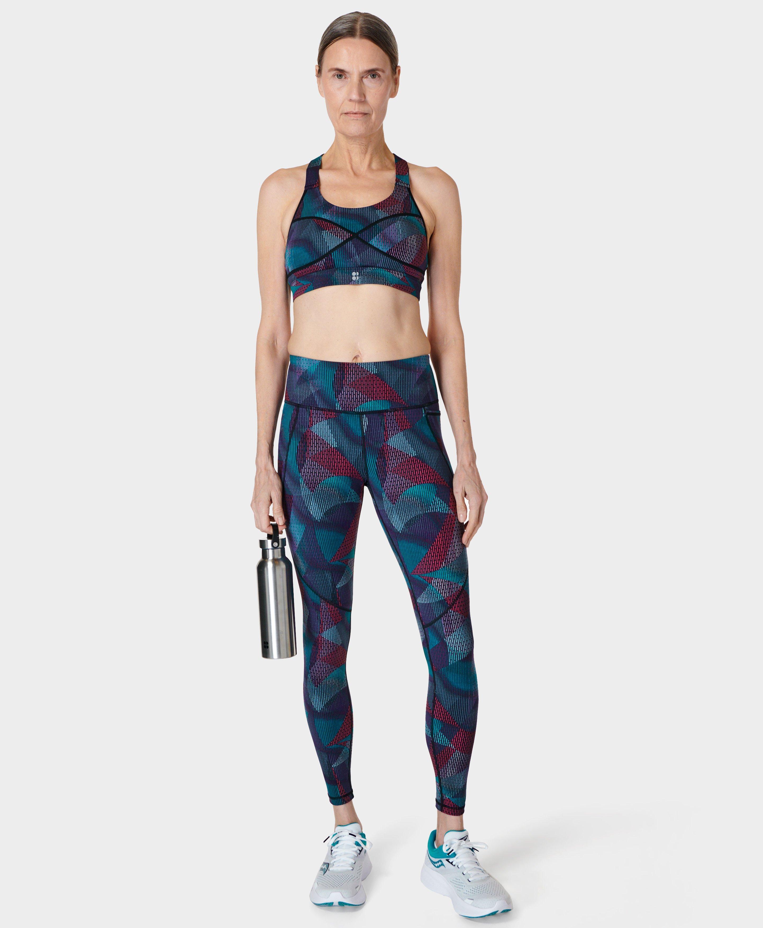 Power Icon Running Bra - Grey SB Slot Print