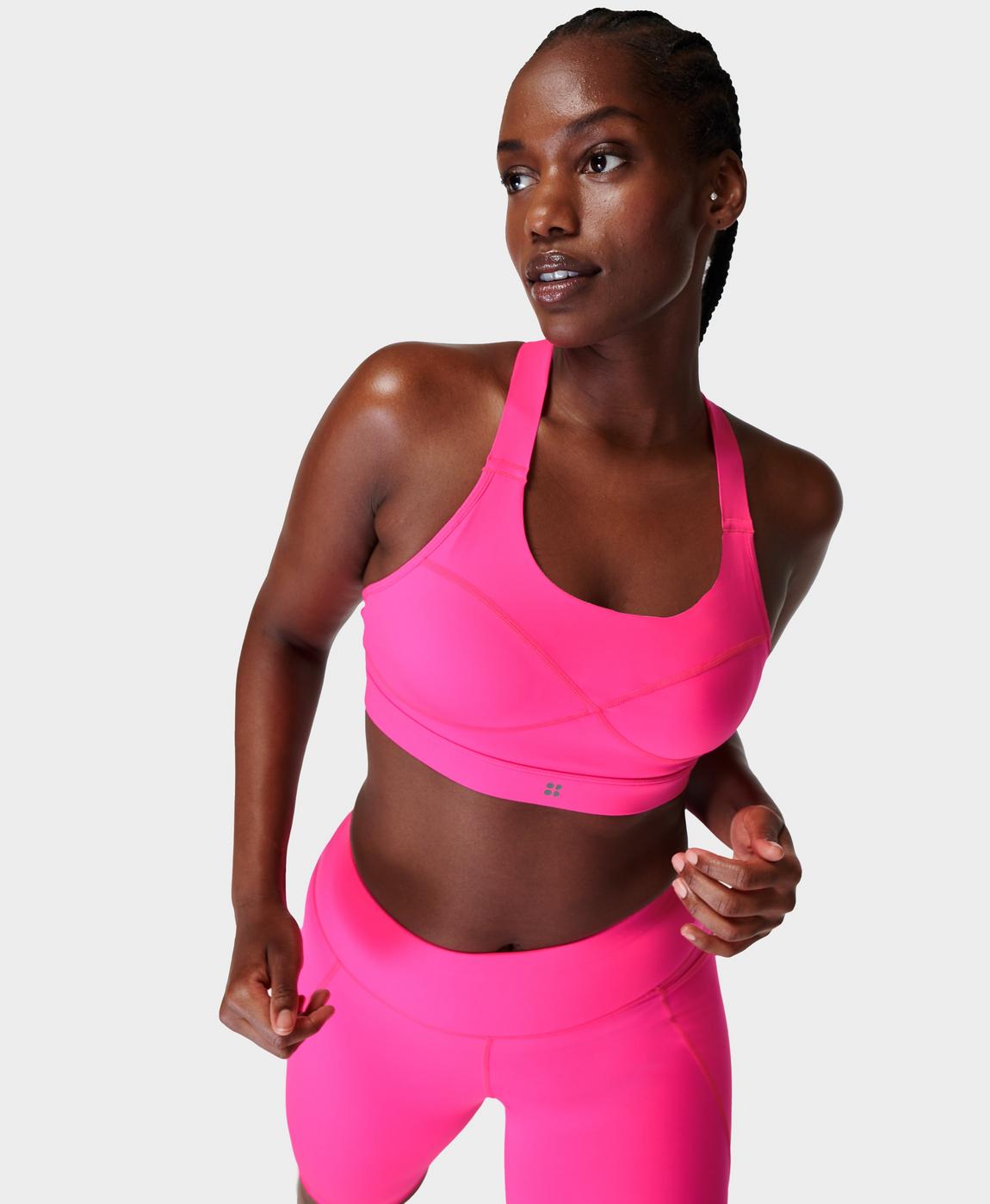 Power Medium Support Sports Bra - Hot Pink, Women's Sports Bras