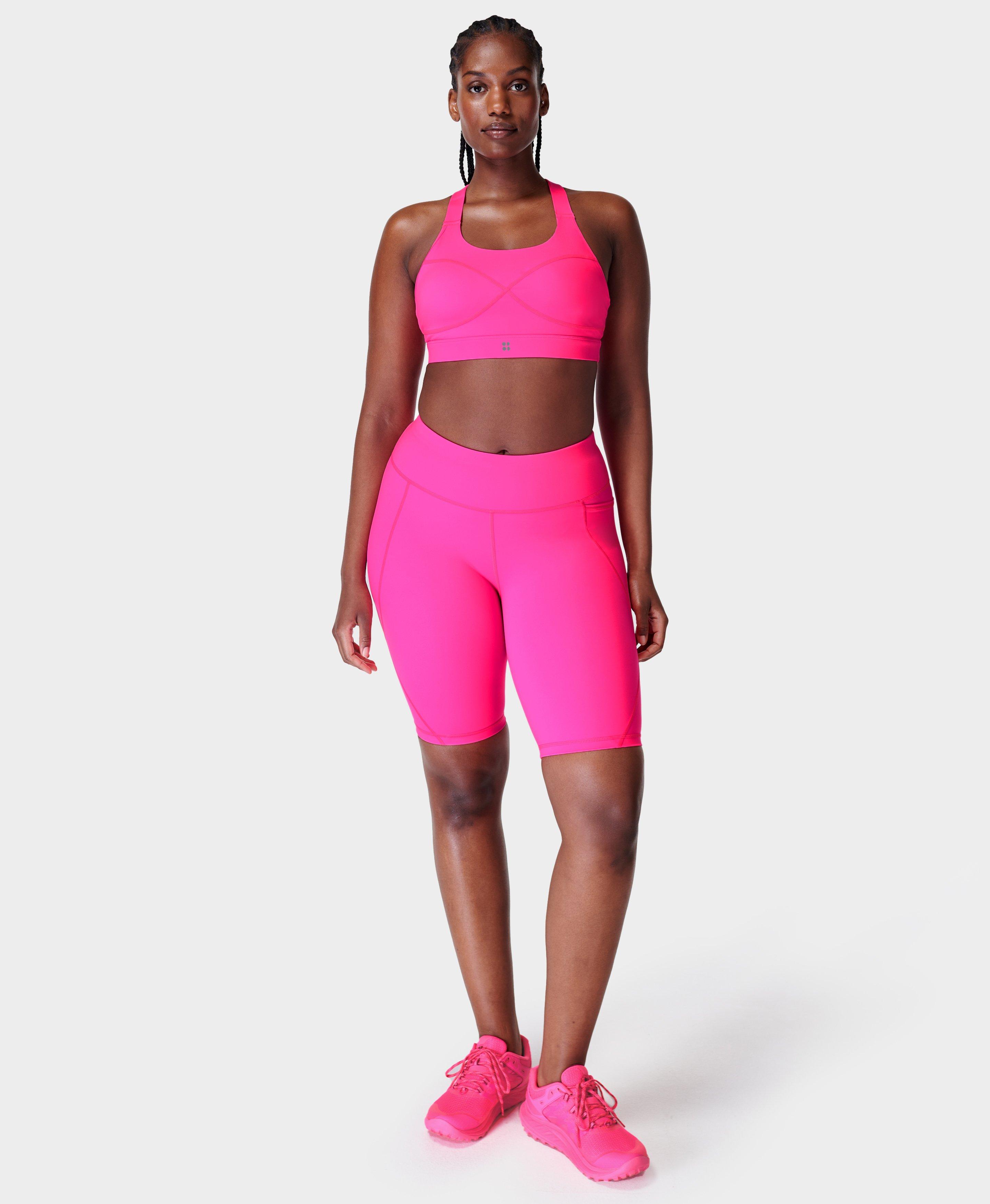 Sweaty Betty POWER CONTOUR ZIP BRA - Medium support sports bra - amaranth  pink/pink 