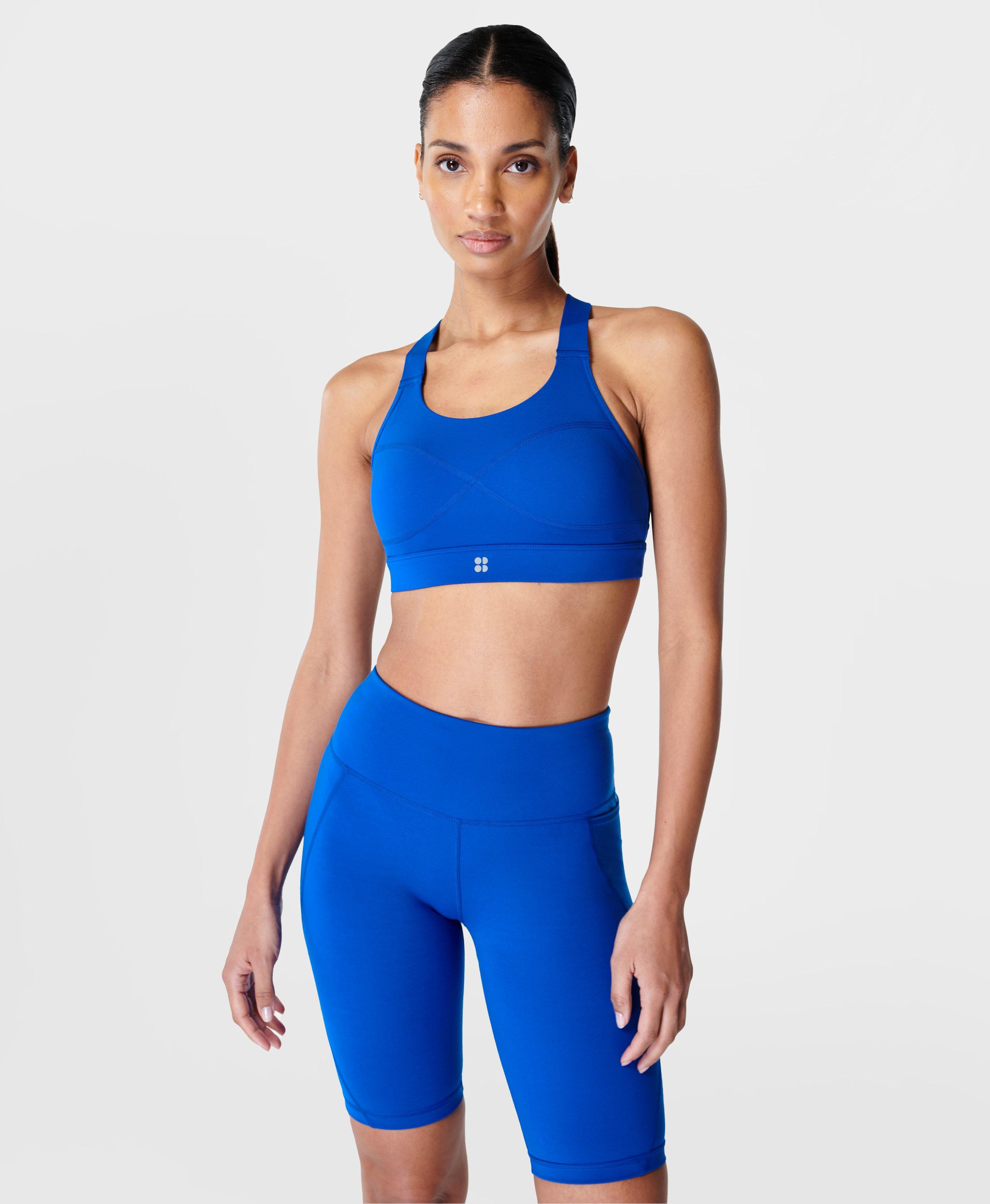 Fitness in Style: the Ultimate Light Blue Sports Set With Biker Shorts and  a Matching Sports Bra for Your Dynamic Look 