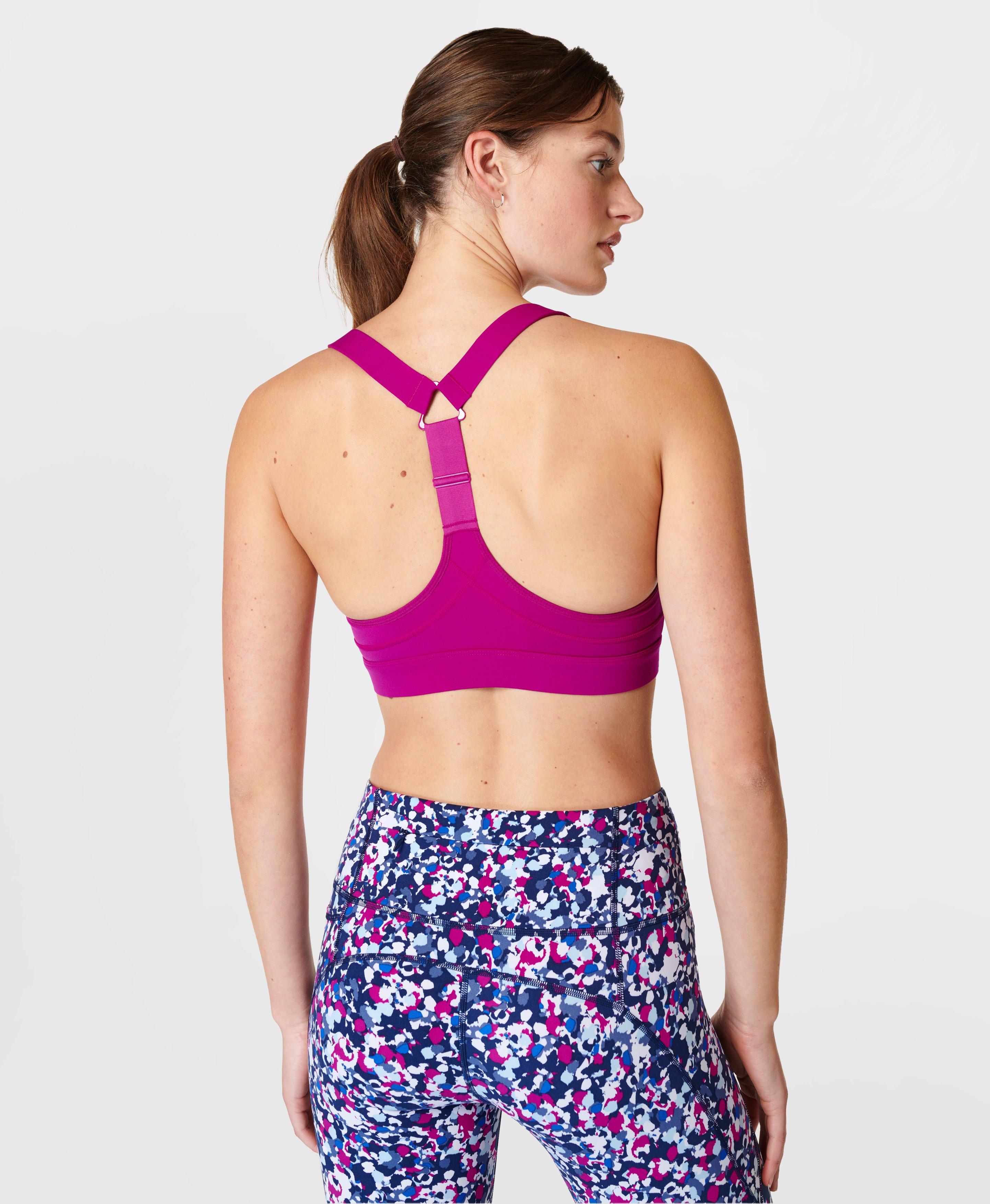 Power Medium Support Sports Bra - Magenta Fusion Purple, Women's Sports  Bras