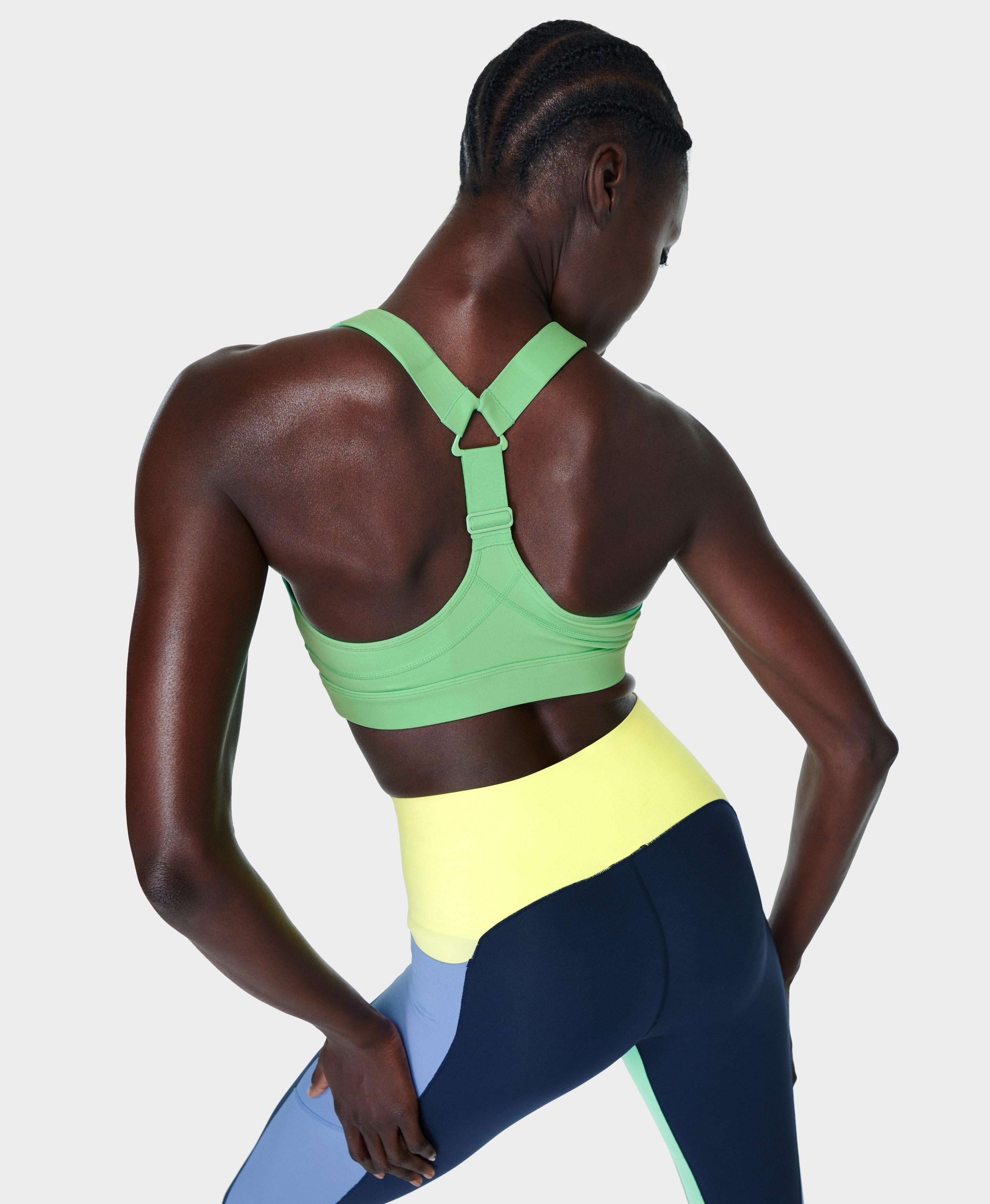 Power Medium Support Sports Bra- radiategreen