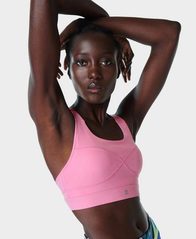Power Medium Support Sports Bra , Sparkling Pink | Sweaty Betty