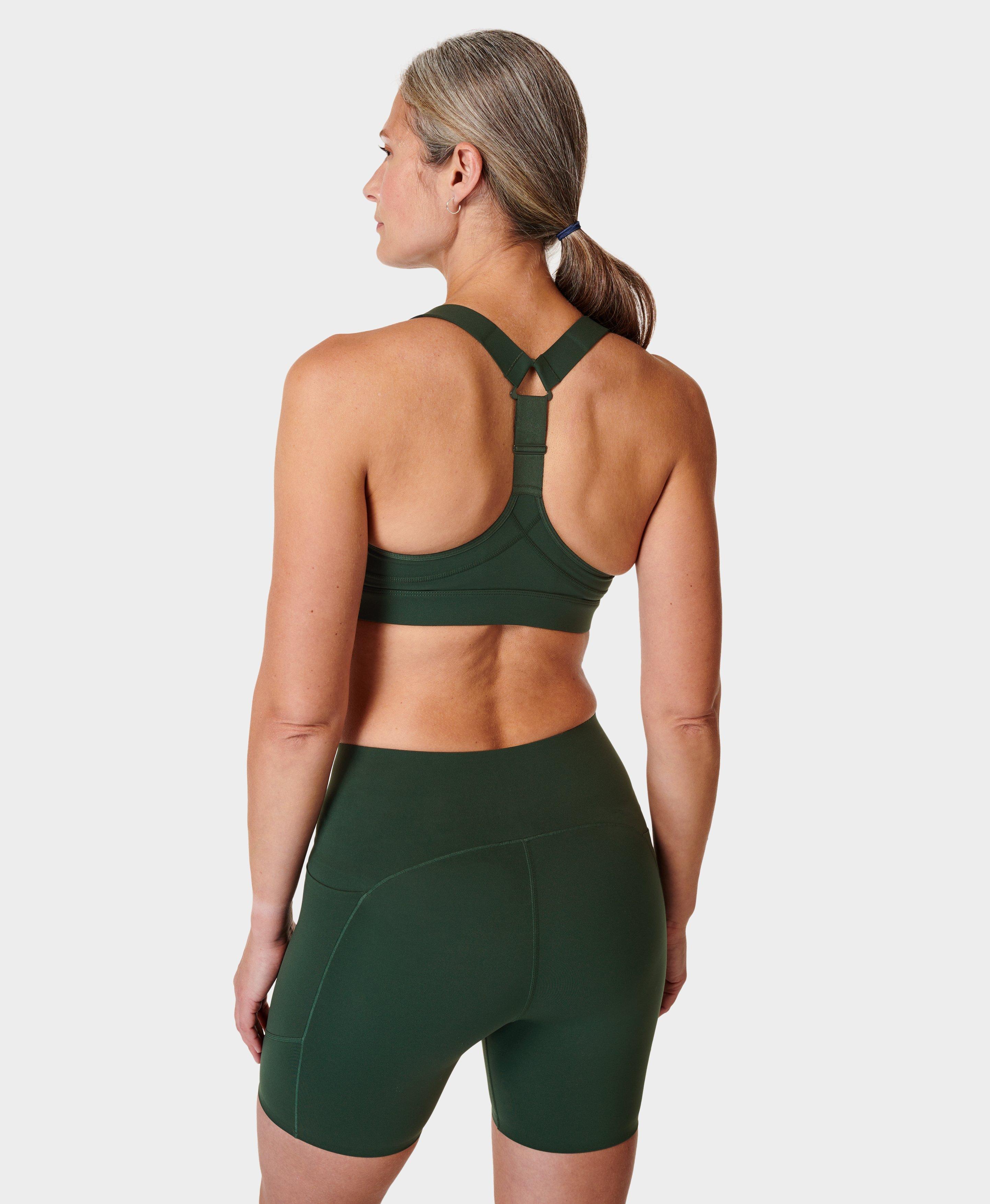 Power Medium Support Sports Bra - Trek Green, Women's Sports Bras