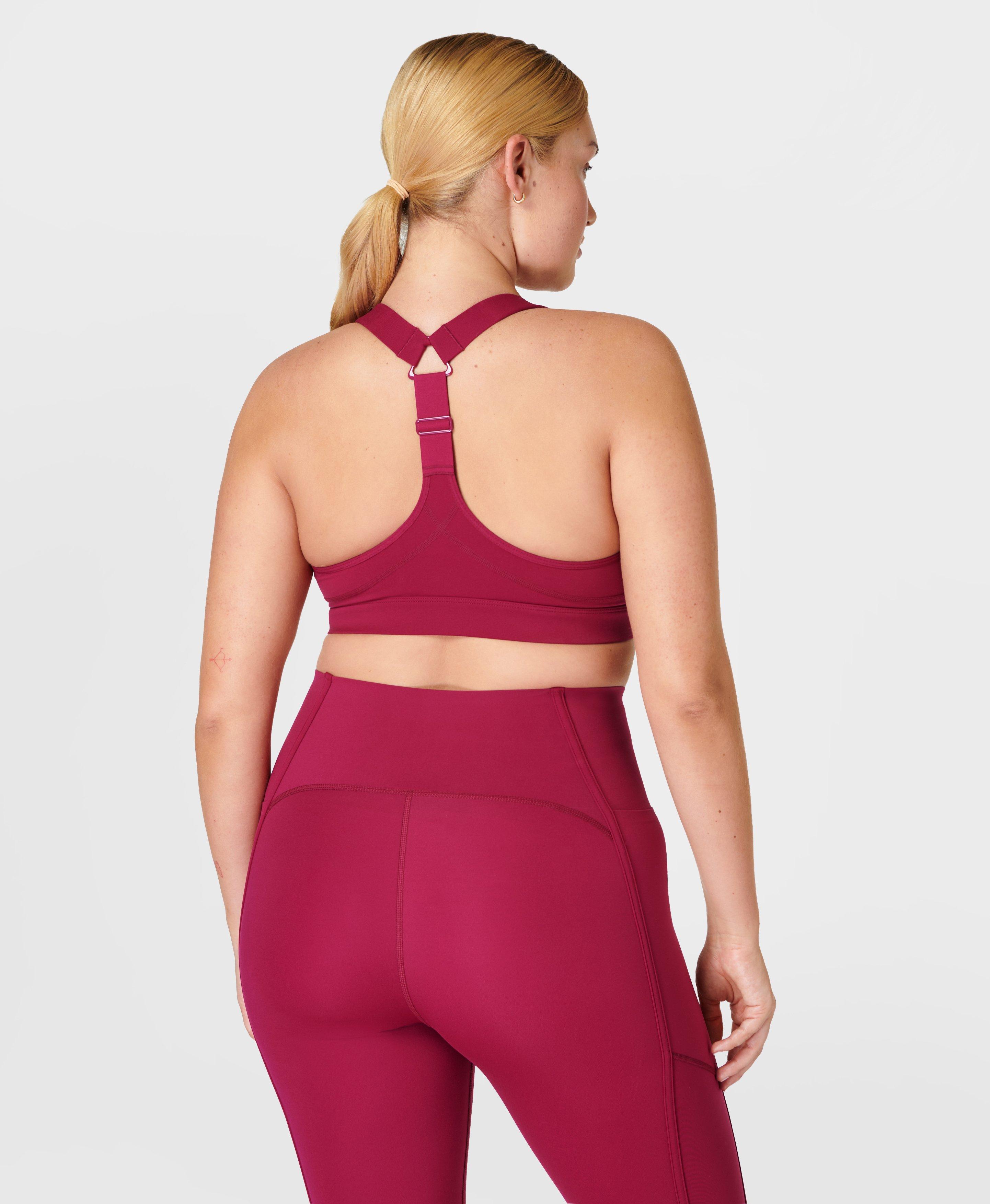 Sweaty Betty POWER CONTOUR CORSET - Medium support sports bra - vamp red/dark  red - Zalando.de