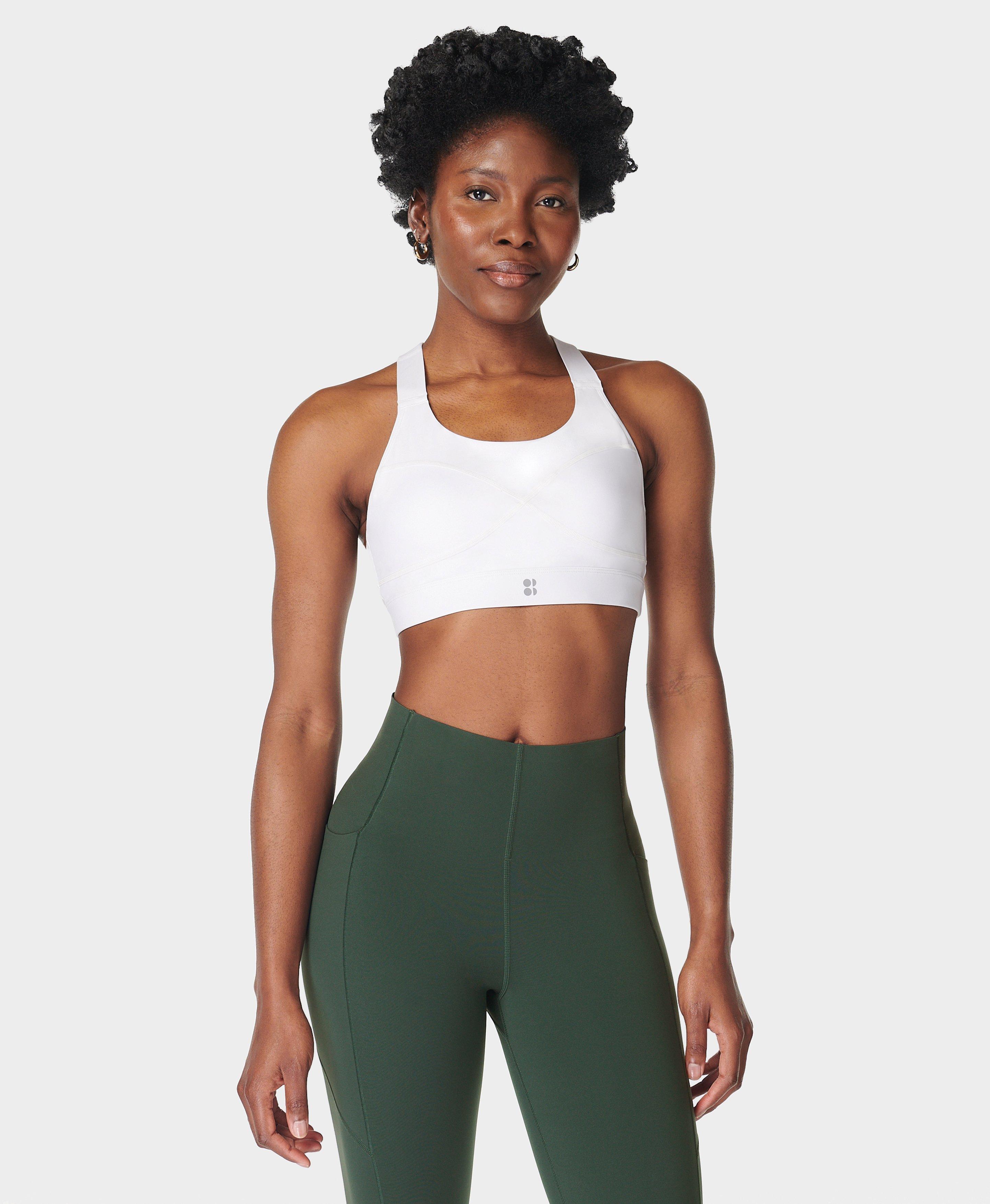 Power Medium Support Sports Bra White Sweaty Betty