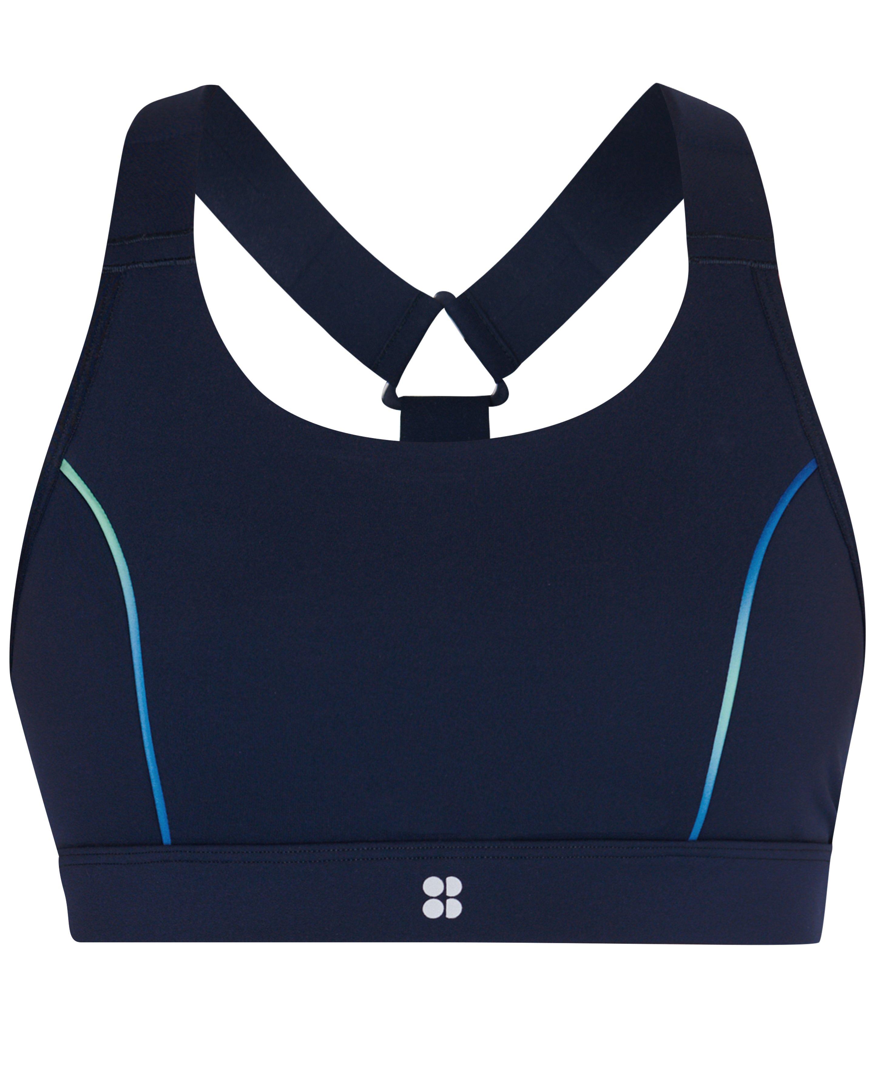 Power Medium Support Sports Bra Navy Blue Women s Sports Bras Sweaty Betty