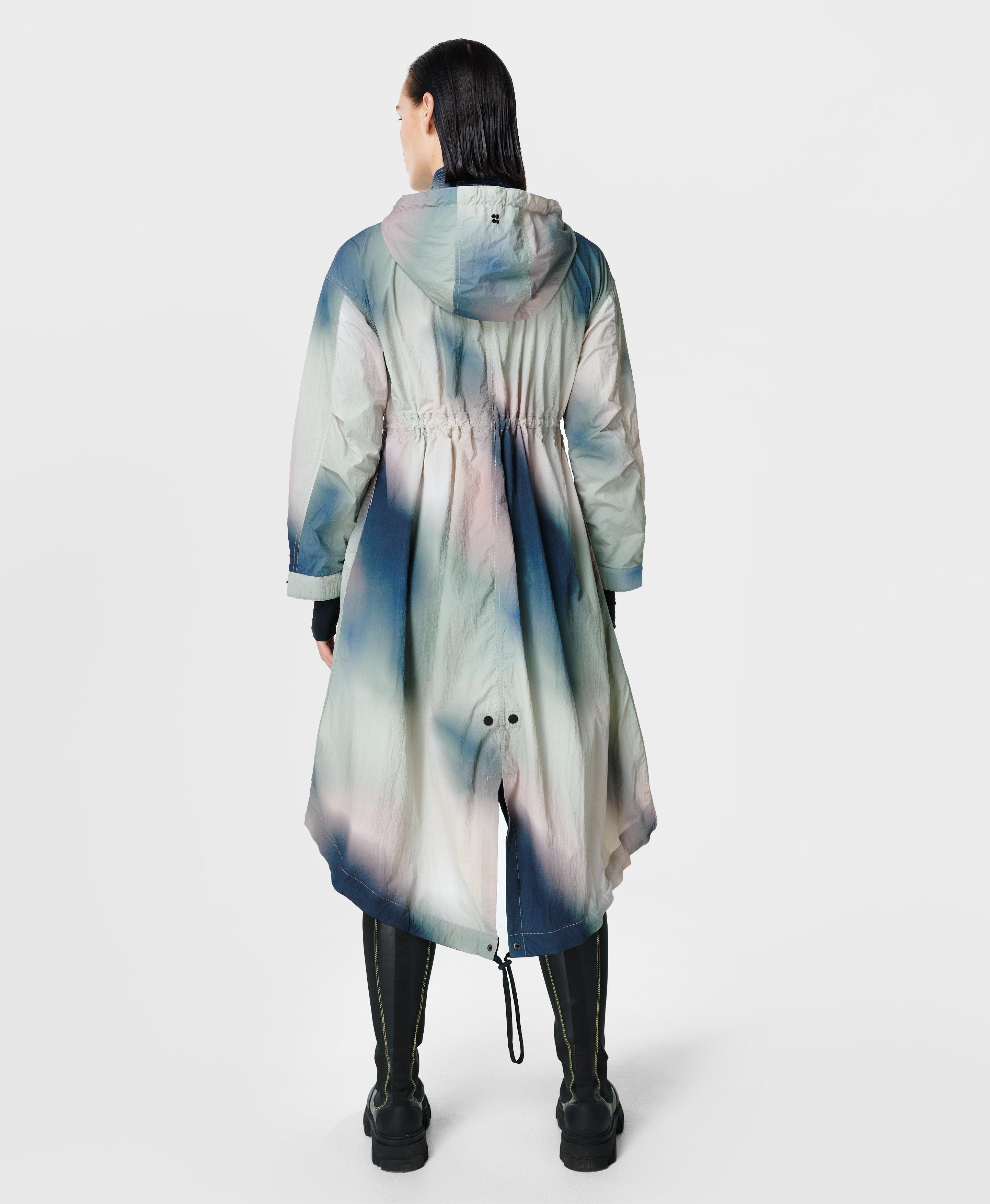 Jet Lightweight Coat - Green Gradient Haze Print, Women's Jackets & Coats