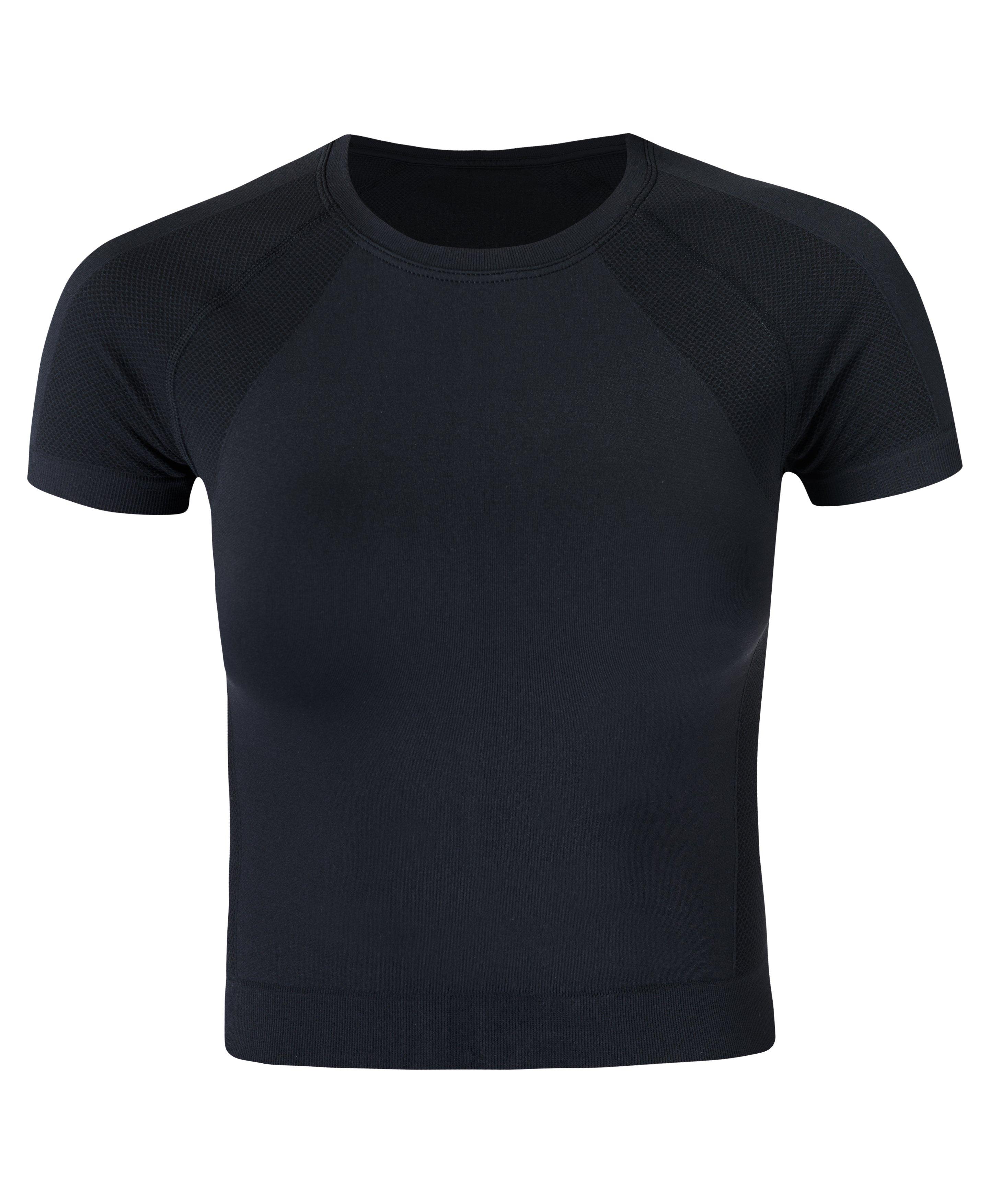 Athlete Seamless Gym T-Shirt - Black, Women's T-Shirts