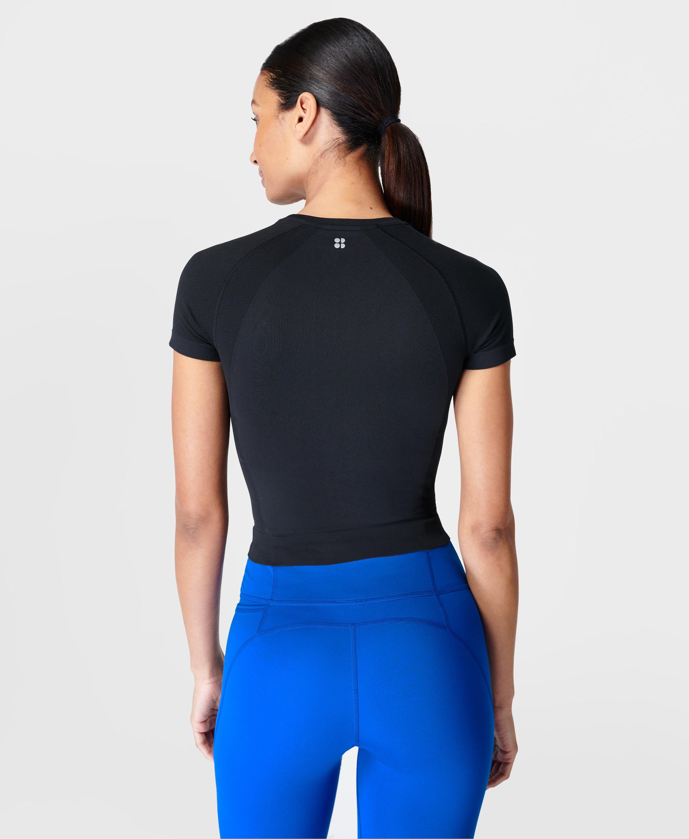 Yoga Crop Top Clothes Women's Sports Bra Fit & T-shirt Short Sleeves Women  Spring Summer
