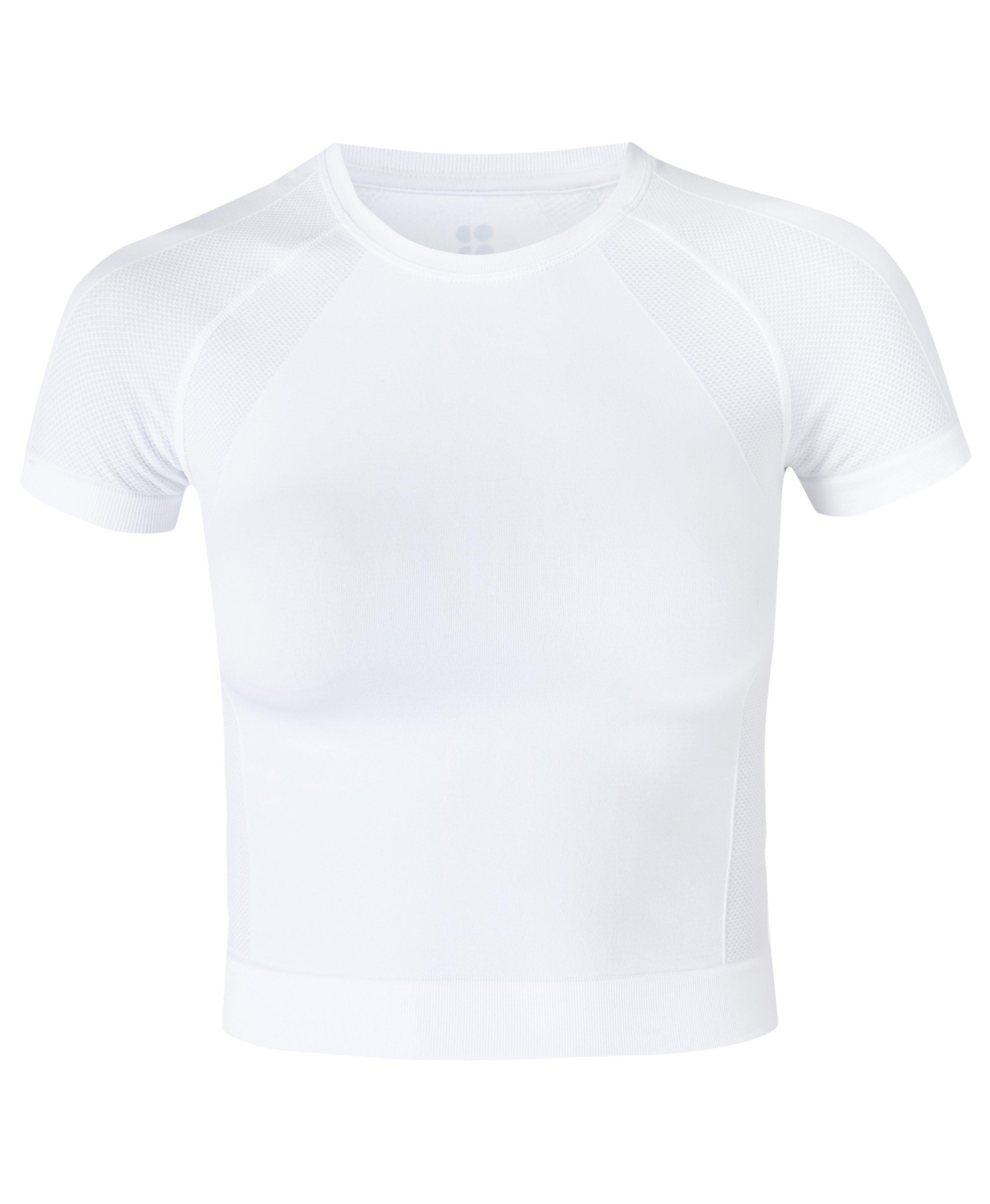 White 2025 workout tee