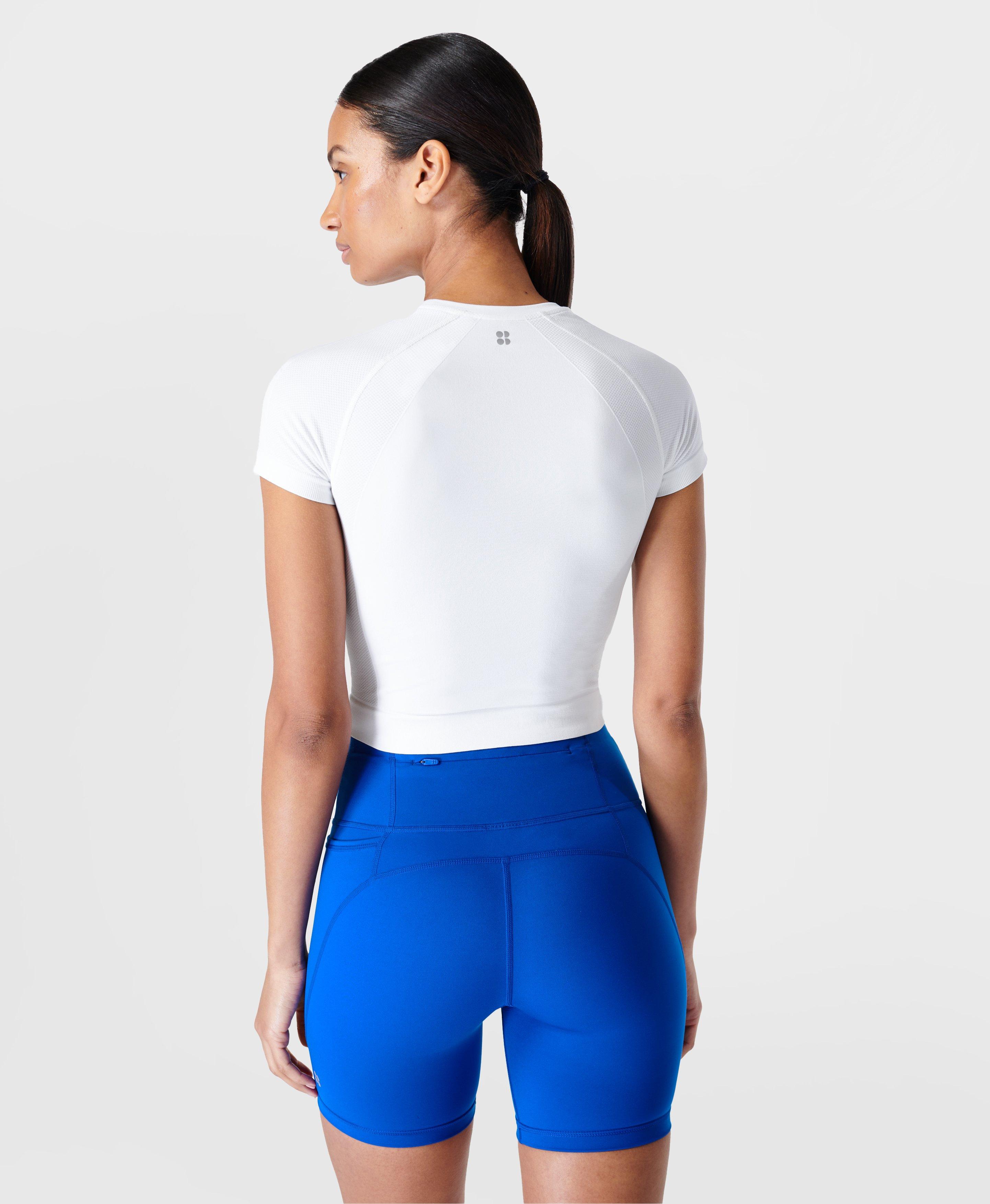  FREEYE Seamless Compression Crop Workout Tops Long