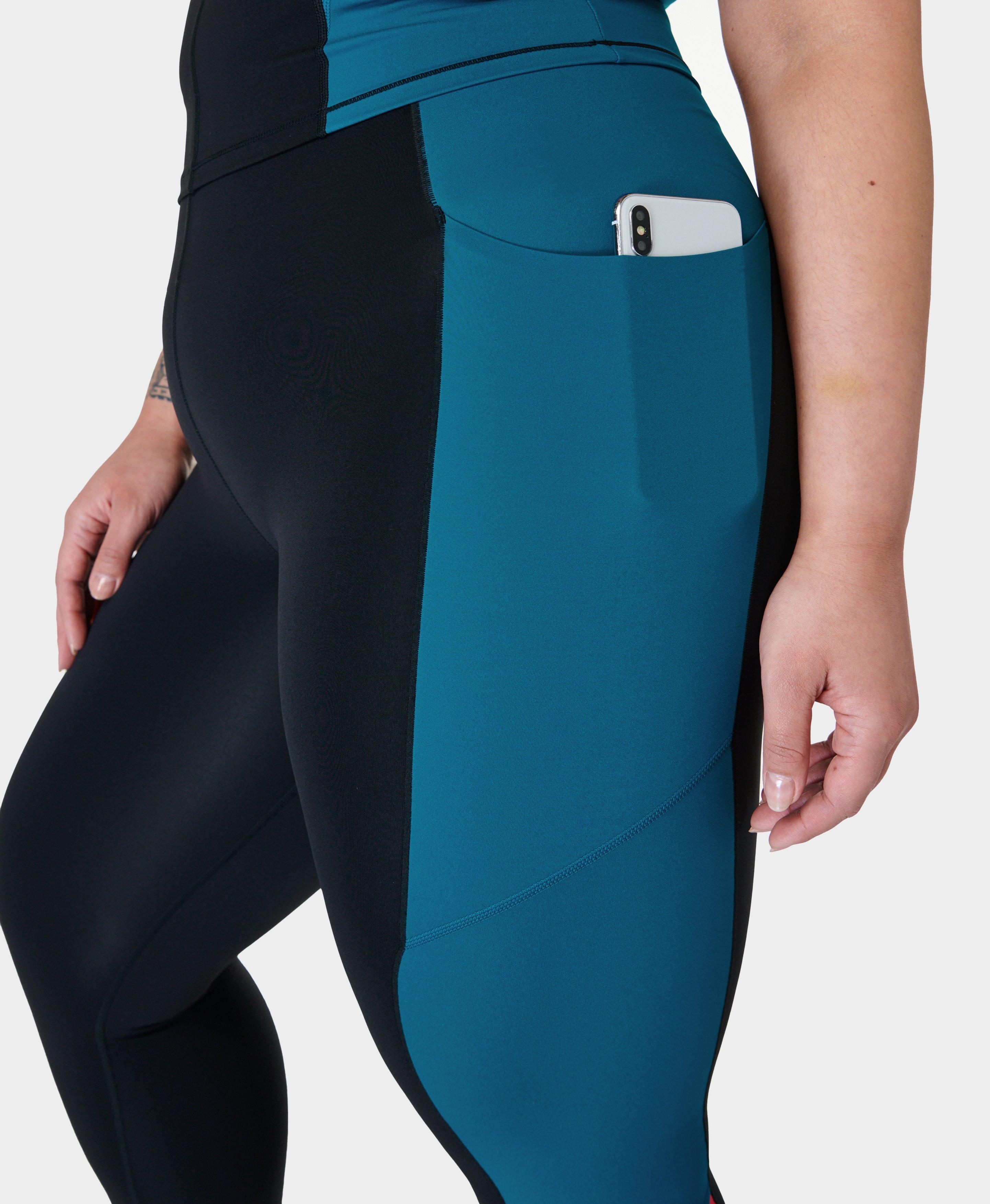 Sweaty Betty Leggings High WaistedFull Length Blue Teal Workout