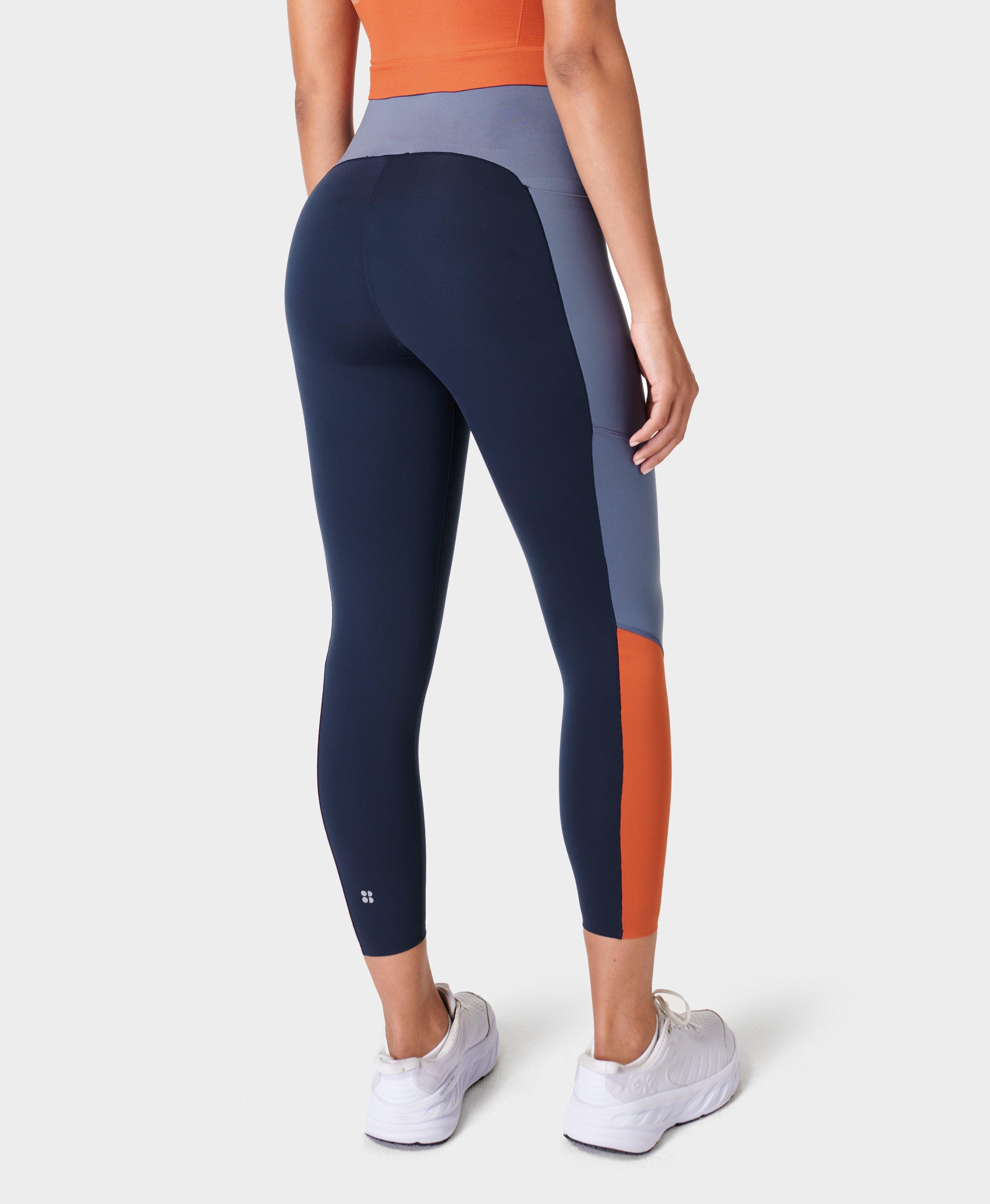 High-Waisted Color-Blocked Elevate 7/8-Length Plus-Size Leggings