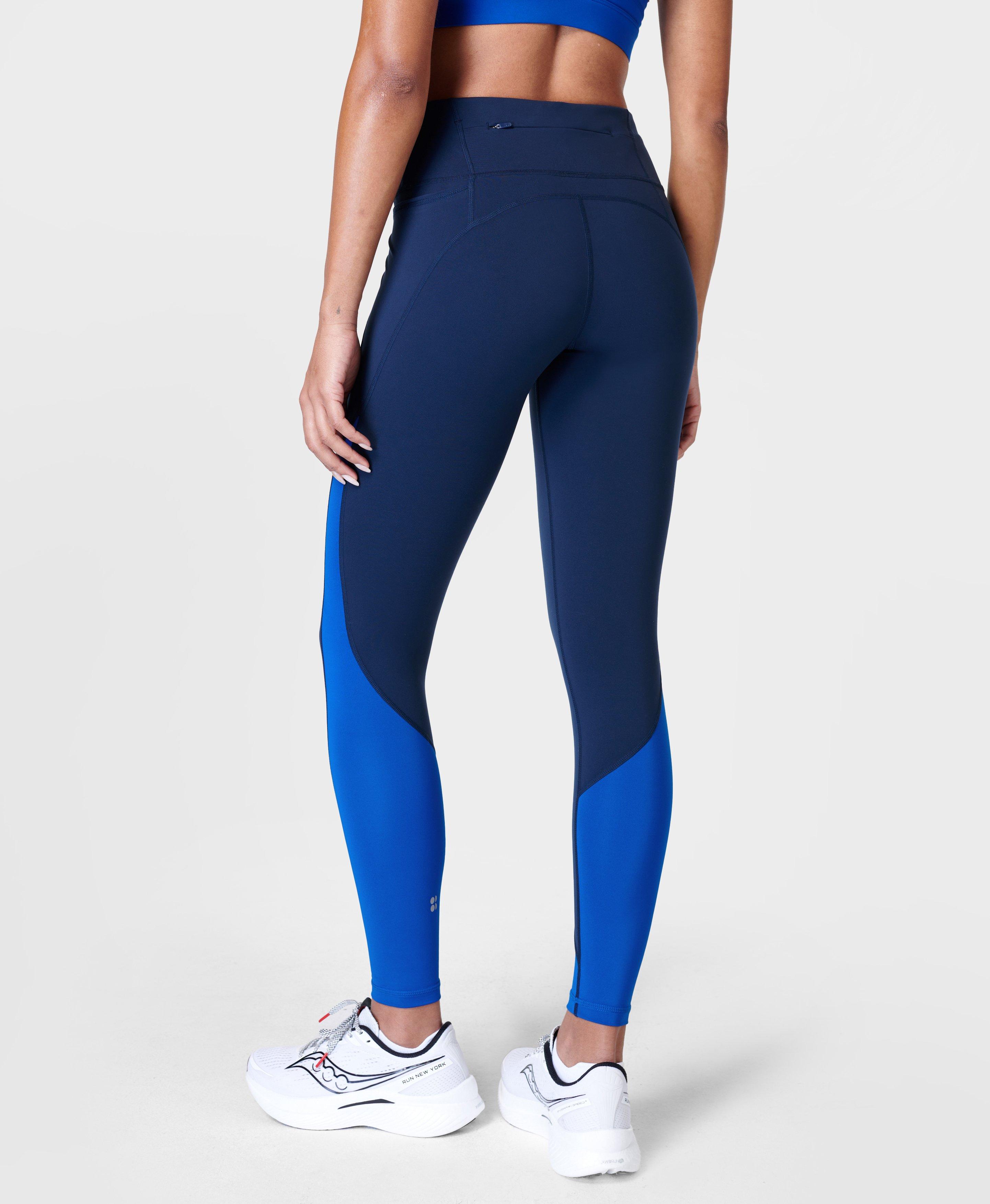 Power 7/8 Workout Colour Curve Leggings - Navy Blue, Women's Leggings